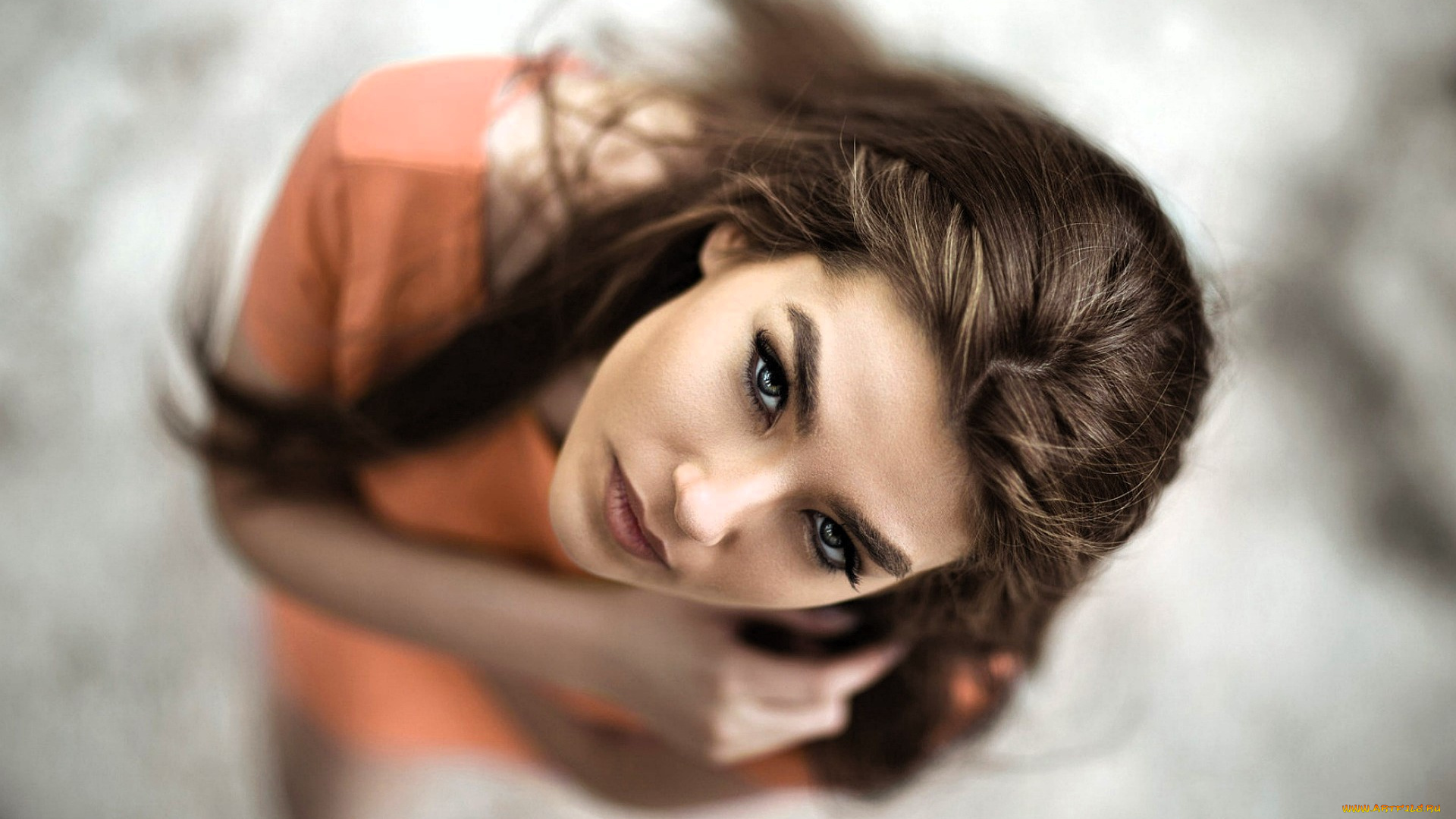 девушки, -, брюнетки, , шатенки, шатенка, лицо, платье, ракурс