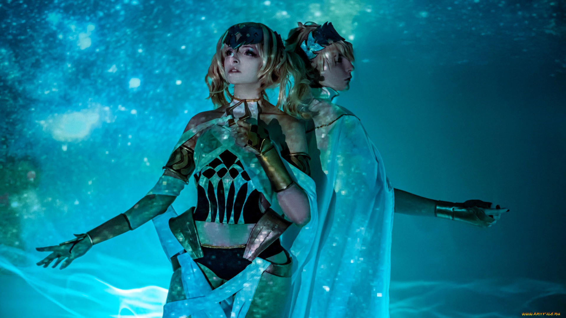 девушки, mari, aisu, образ, косплей, костюмы, наряды, вода