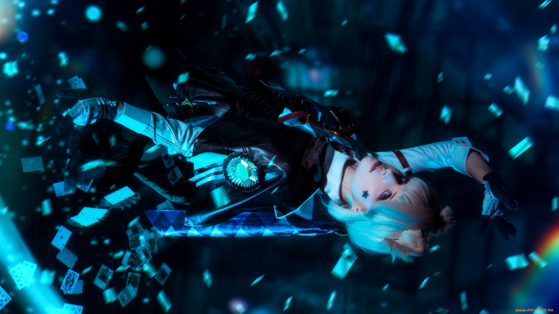 девушки, mari, aisu, образ, косплей, наряд, костюм, карты