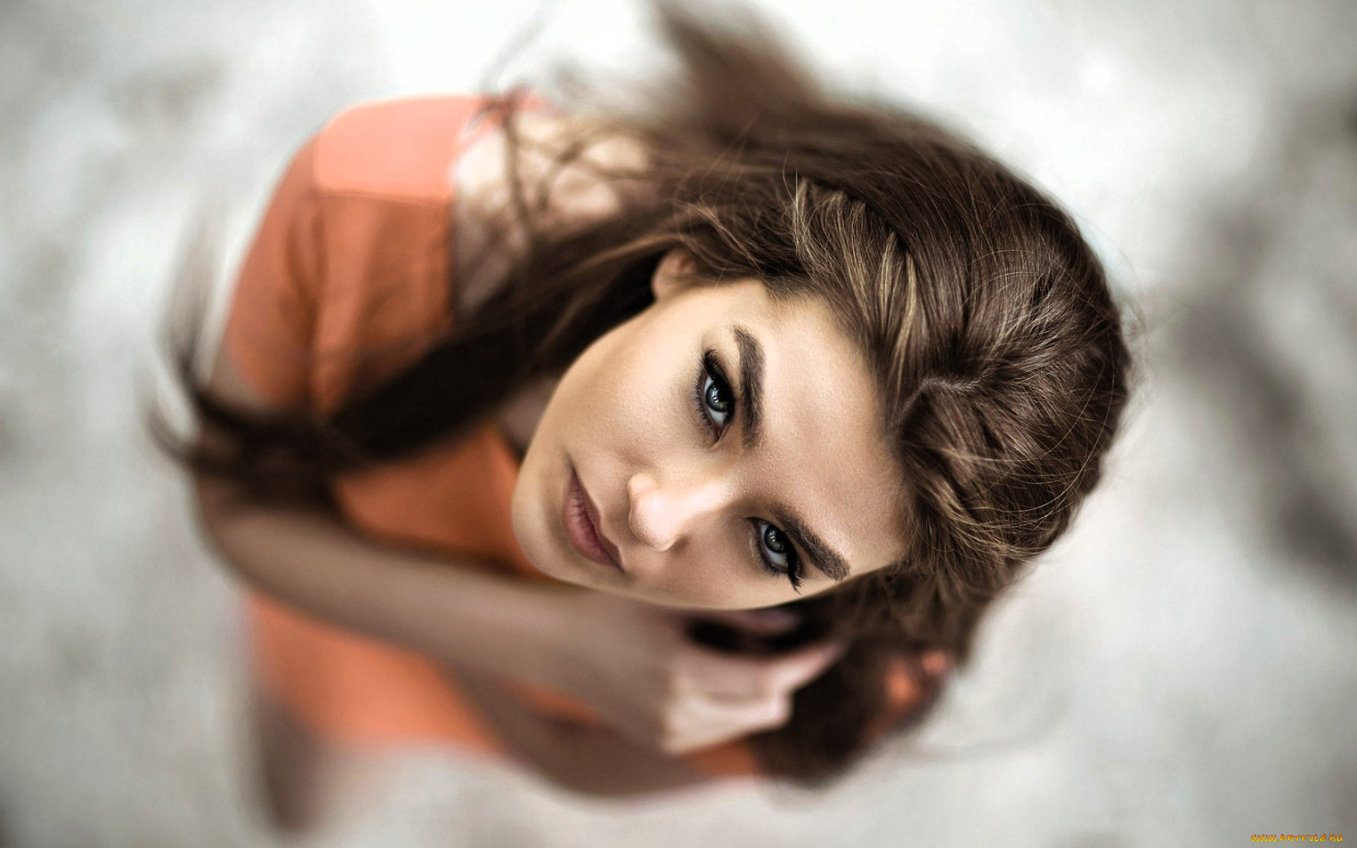 девушки, -, брюнетки, , шатенки, шатенка, лицо, платье, ракурс