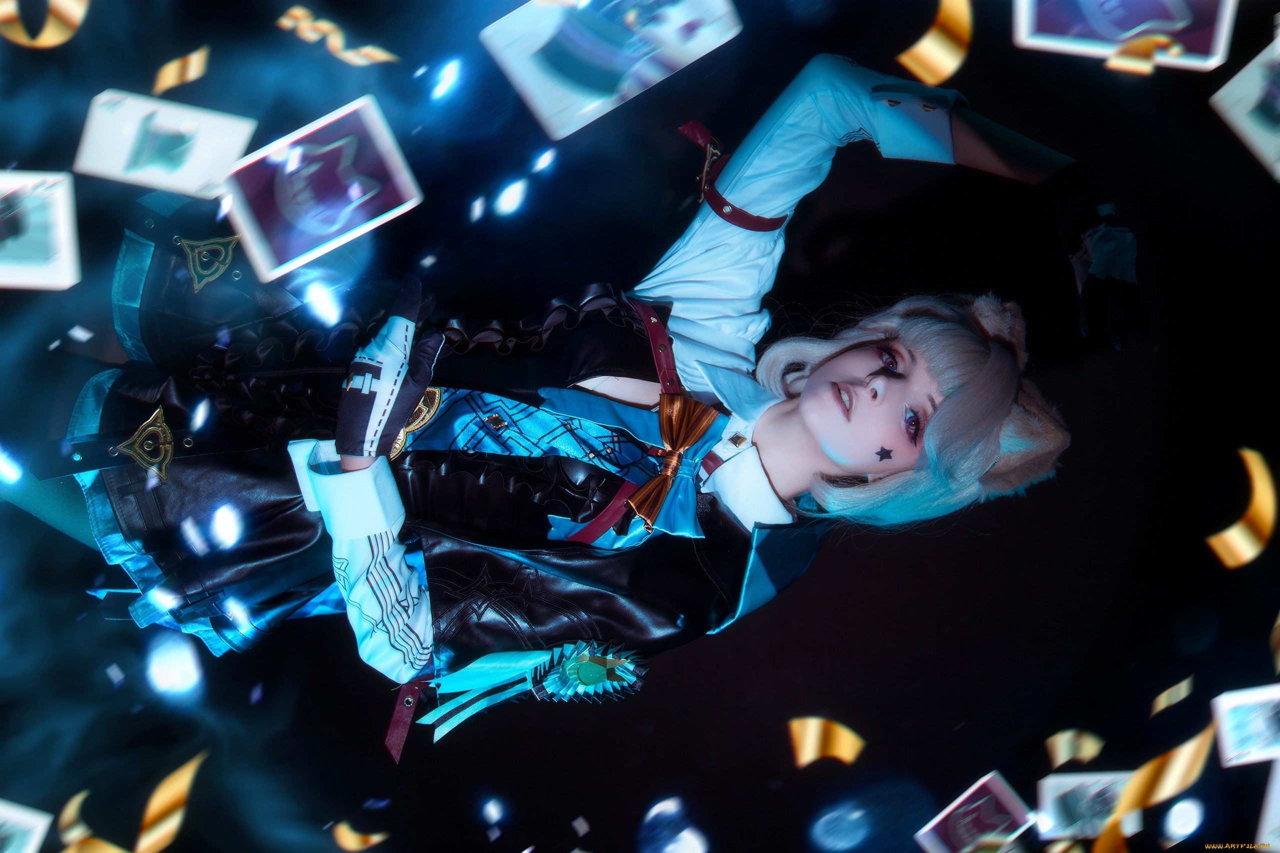 девушки, mari, aisu, образ, косплей, наряд, костюм, карты