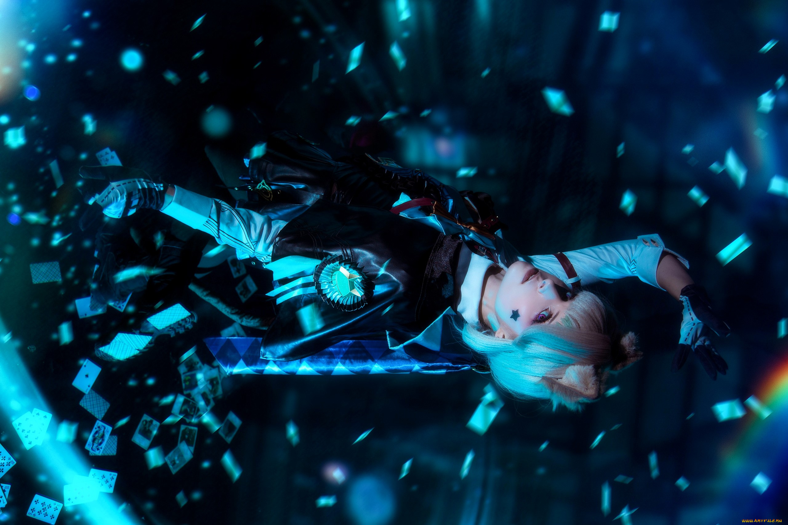 девушки, mari, aisu, образ, косплей, наряд, костюм, карты