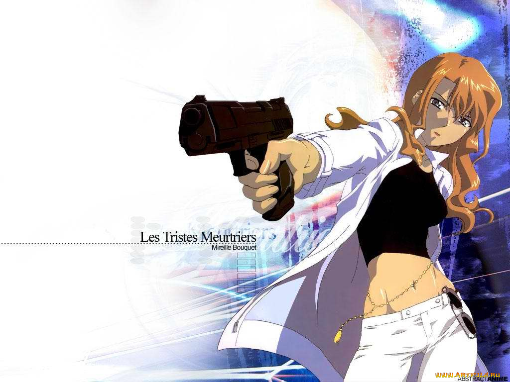 les, tristes, meurtriers, аниме, noir