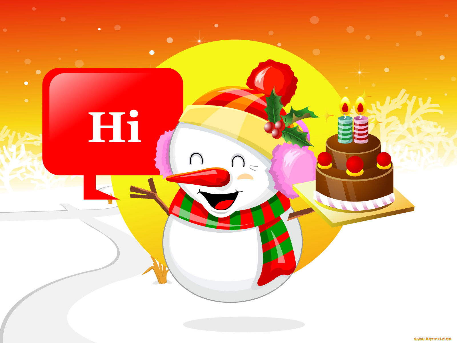 праздничные, векторная, графика, новый, год