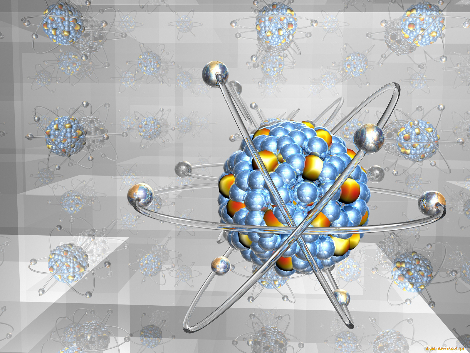 3д, графика, modeling, моделирование, атом, макет