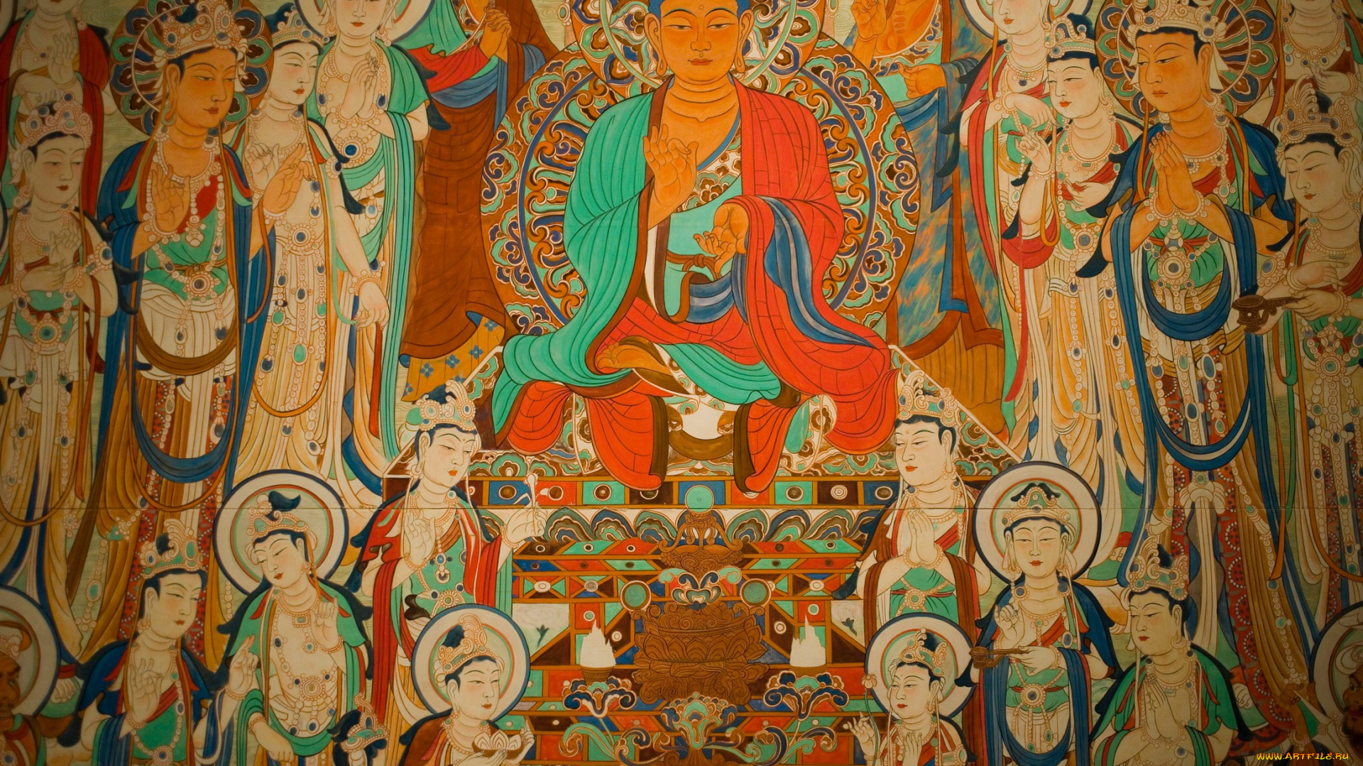 рисованные, люди, стена, рисунок, религия