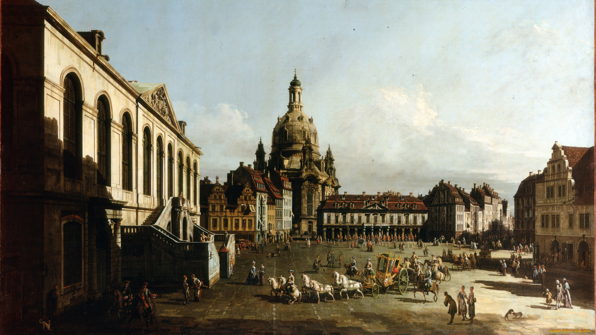 рисованные, живопись, город