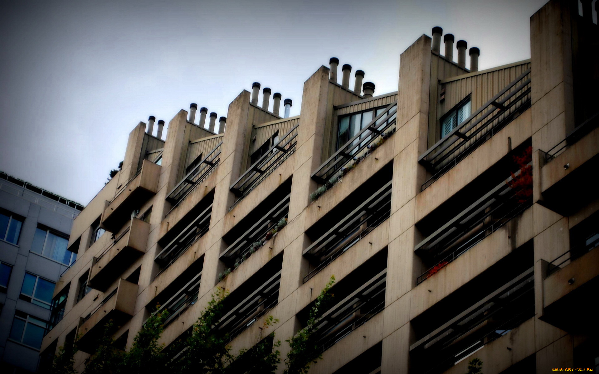 города, здания, дома, балконы, дом