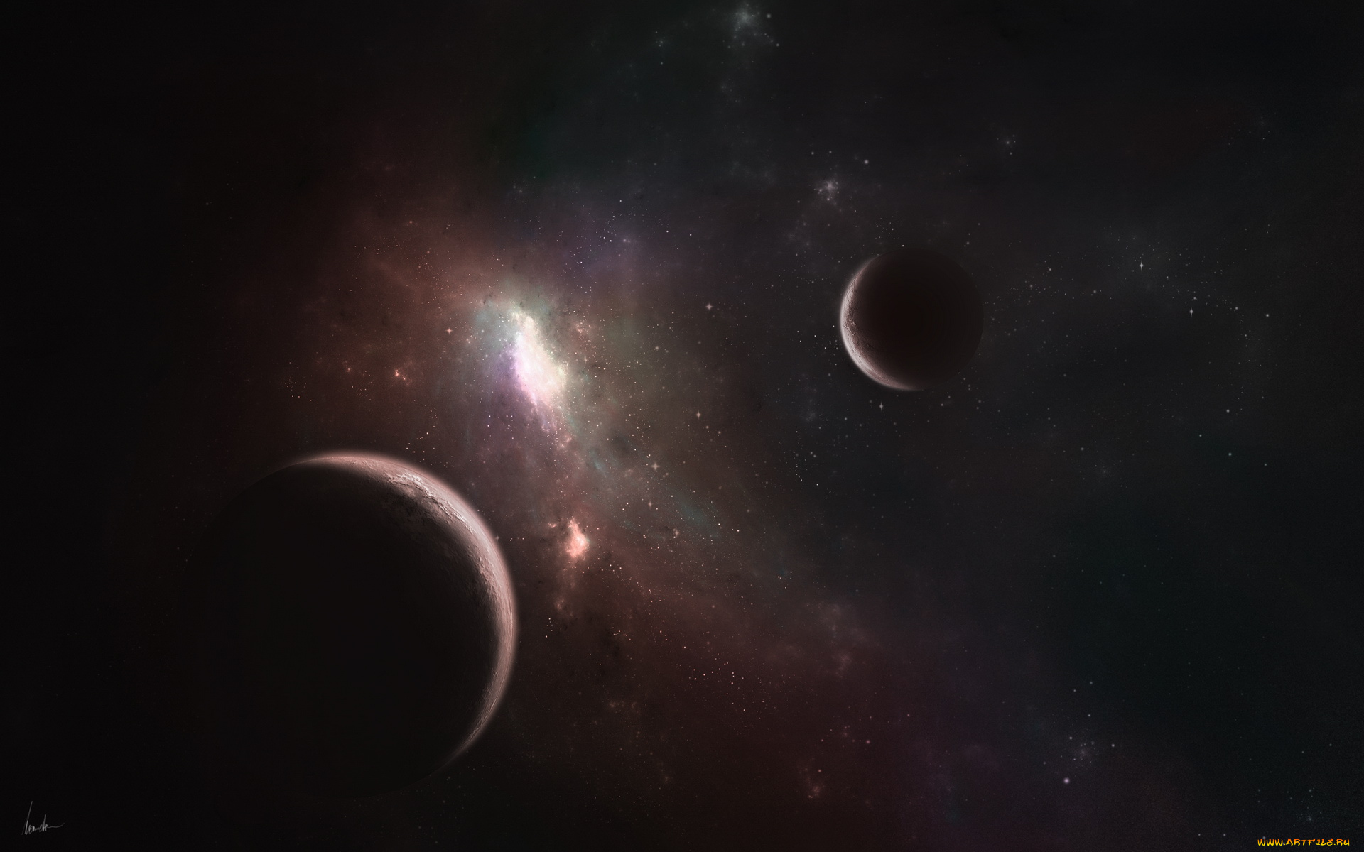 космос, арт, планеты