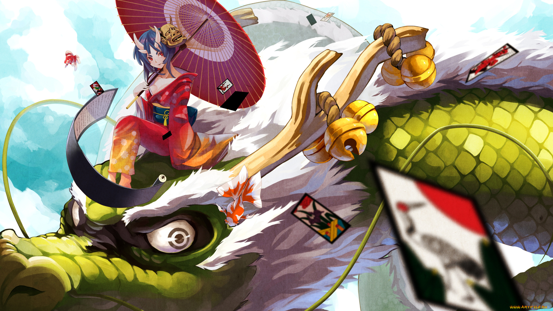 аниме, angels, demons, девушка, демон, китайский, дракон