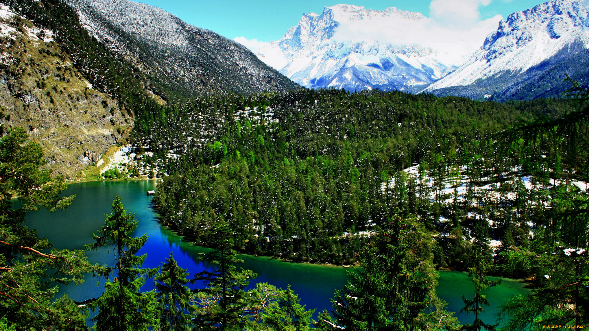 австрия, тироль, бибервир, природа, реки, озера, горы, озеро