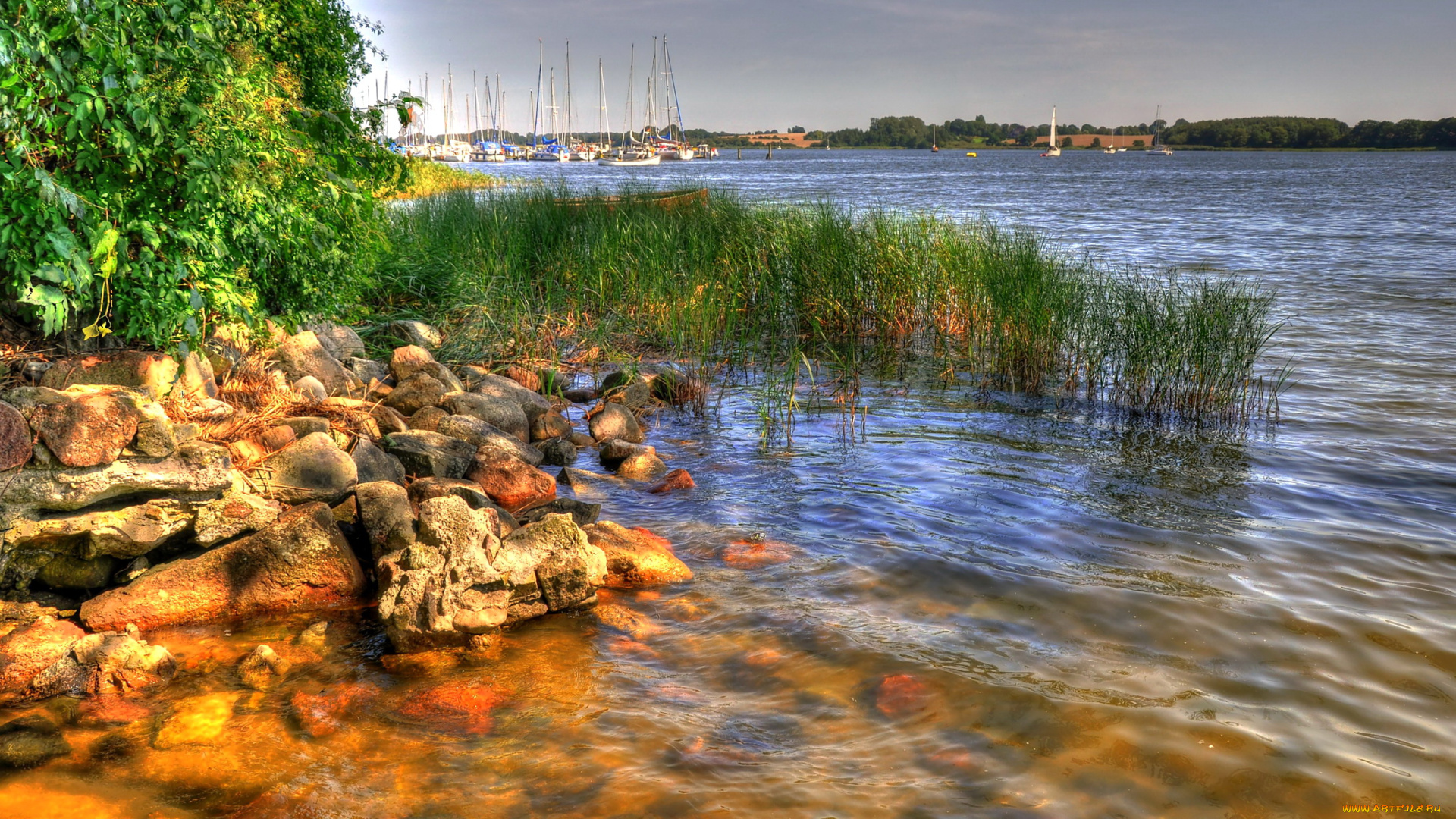 германия, борен, природа, реки, озера, река