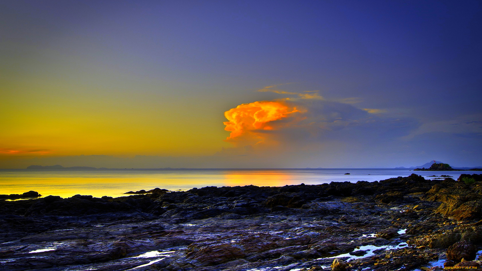 moving, cloud, природа, побережье, утро, облако