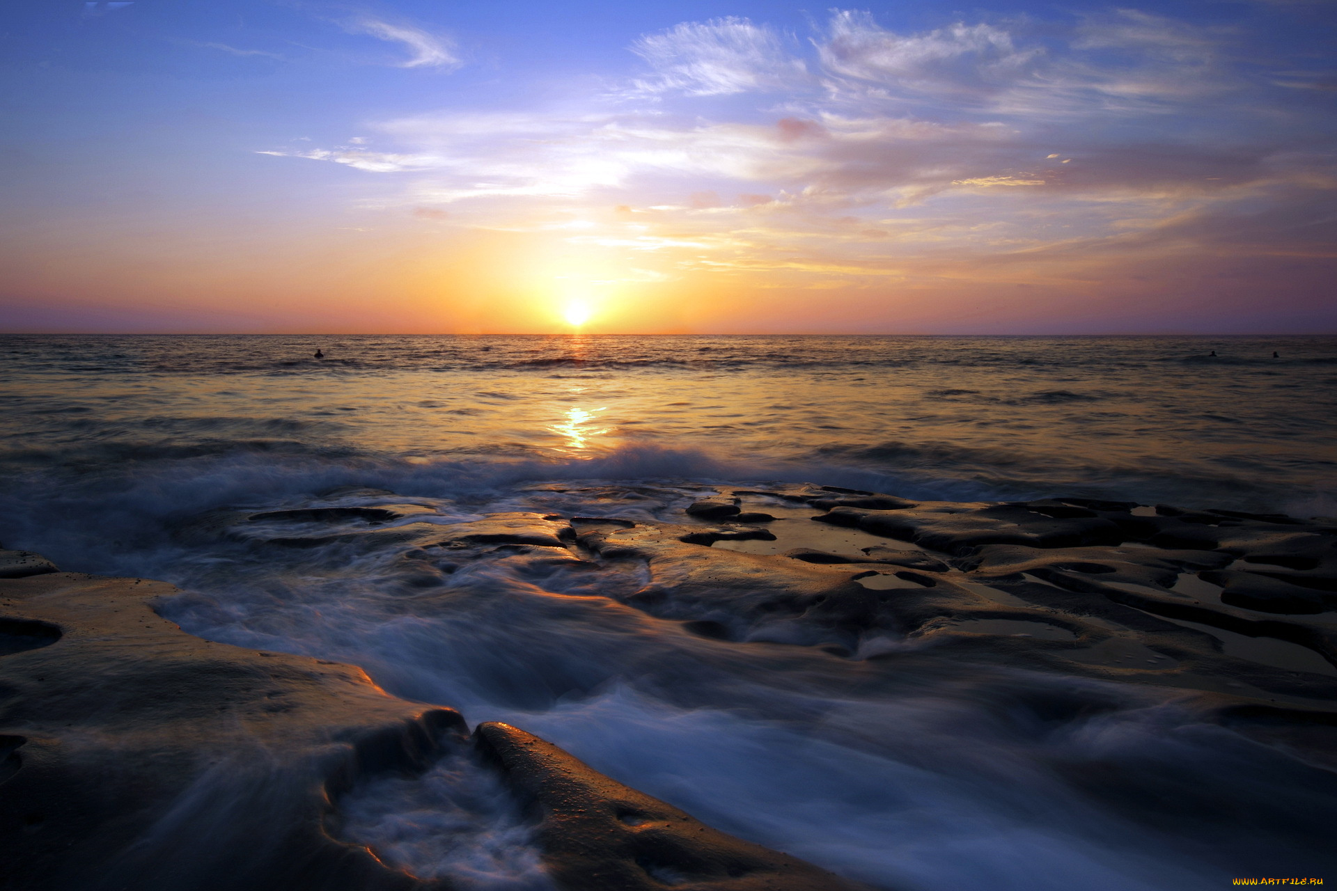 природа, восходы, закаты, море, закат