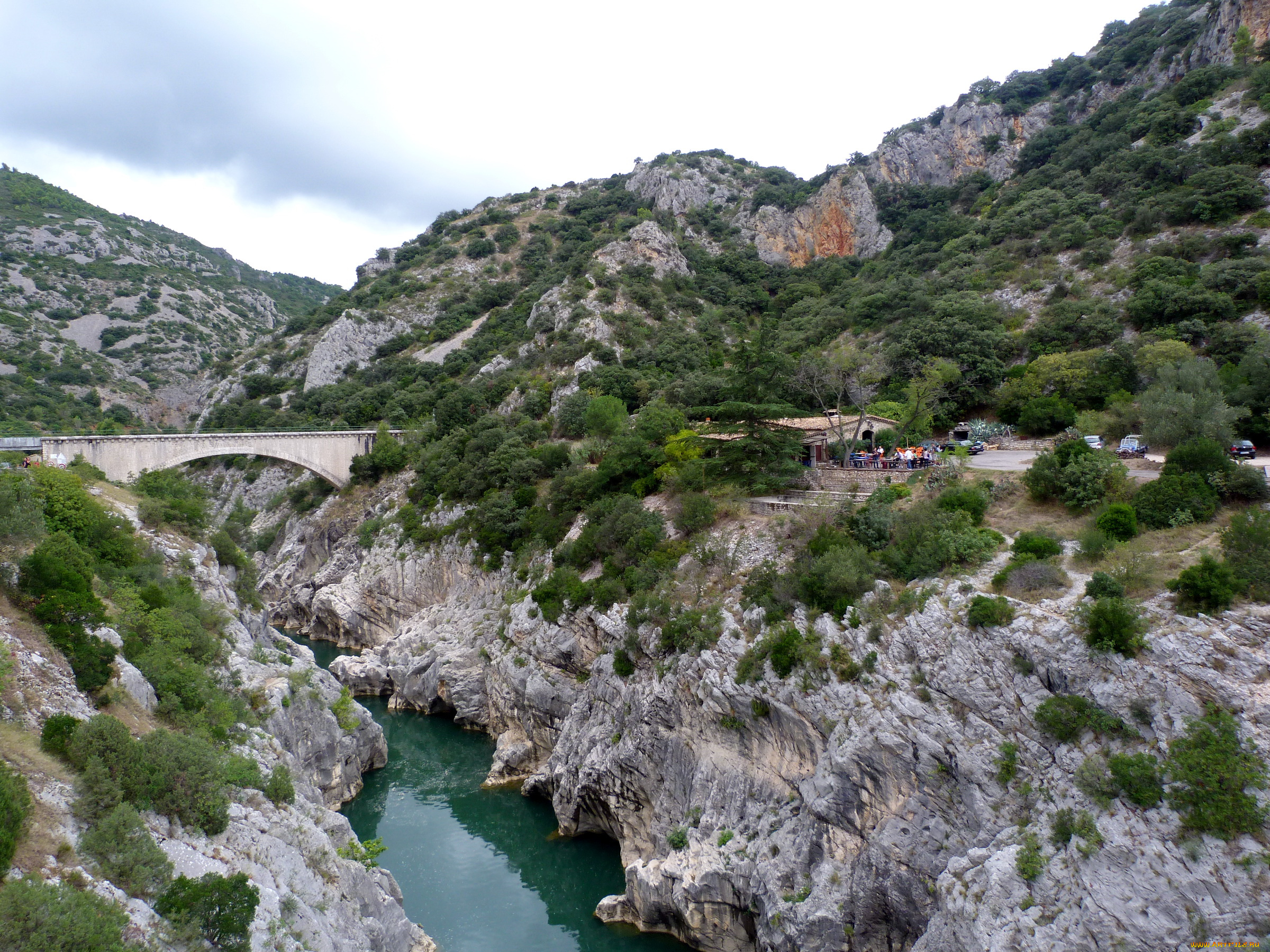 сен, жан, де, фо, франция, природа, реки, озера, горы, река, мост