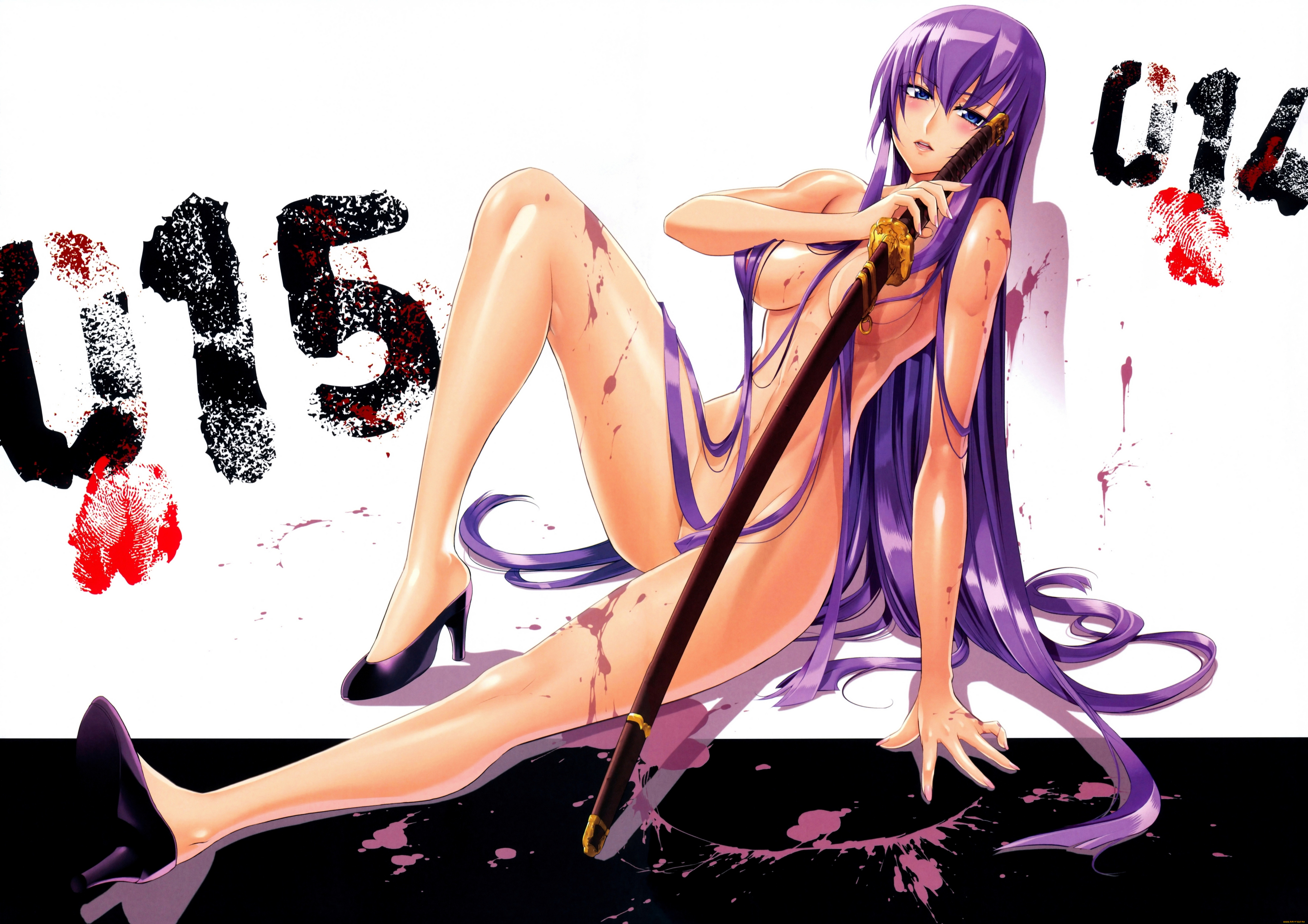 busujima, saeko, аниме, highschool, of, the, dead, девушка, катана