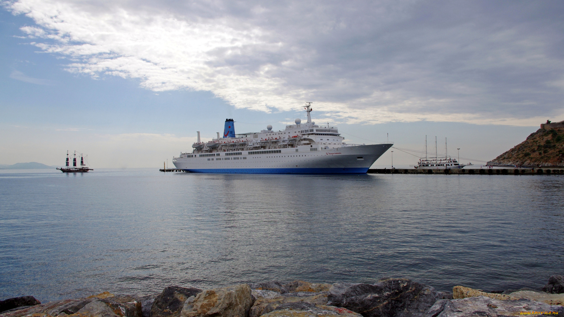 корабли, лайнеры, лайнер, яхта, море