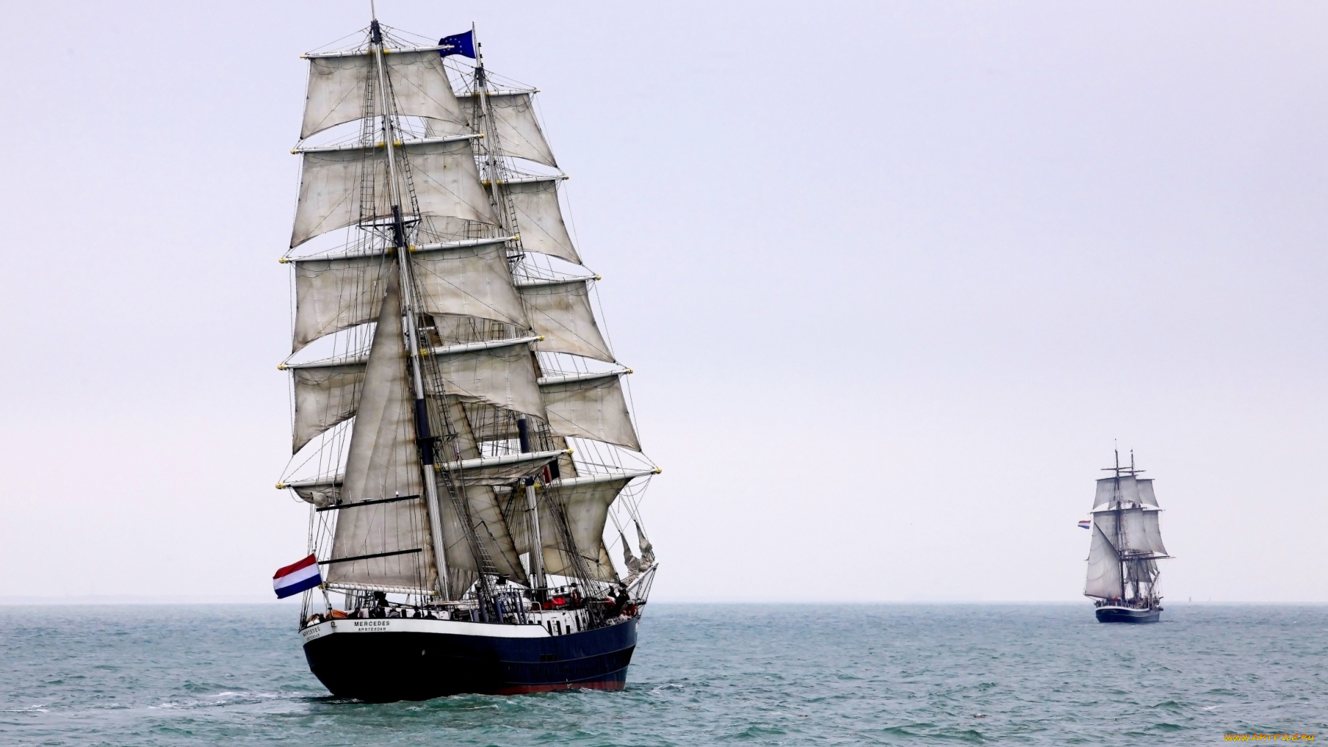 корабли, парусники, xxx, флаг, паруса