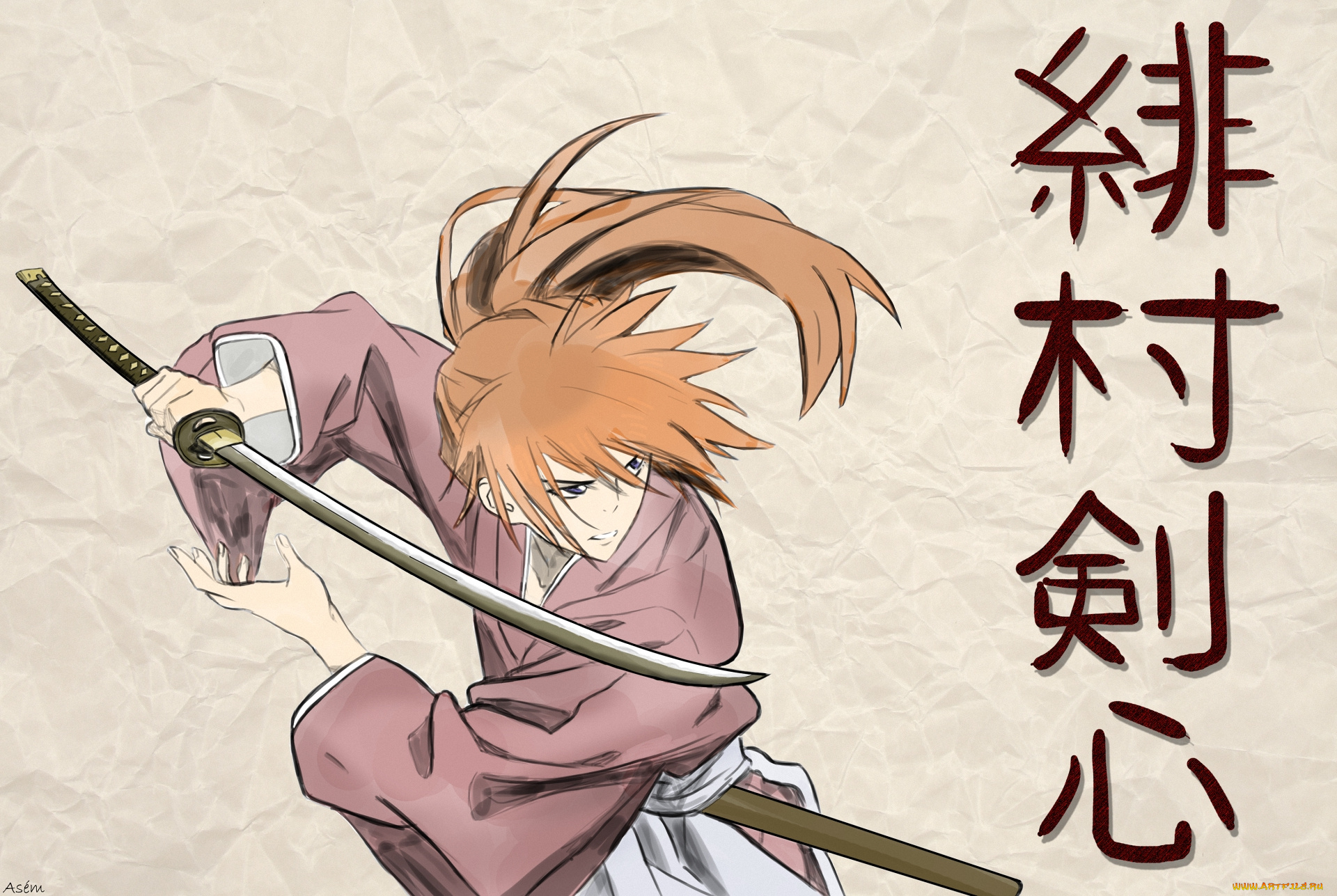 аниме, rurouni, kenshin, himura