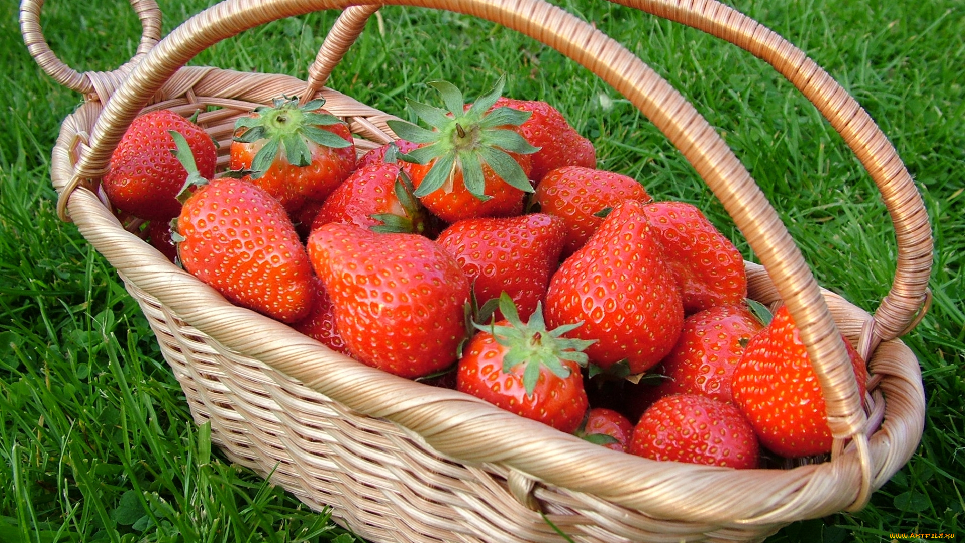 еда, клубника, , земляника, корзинка
