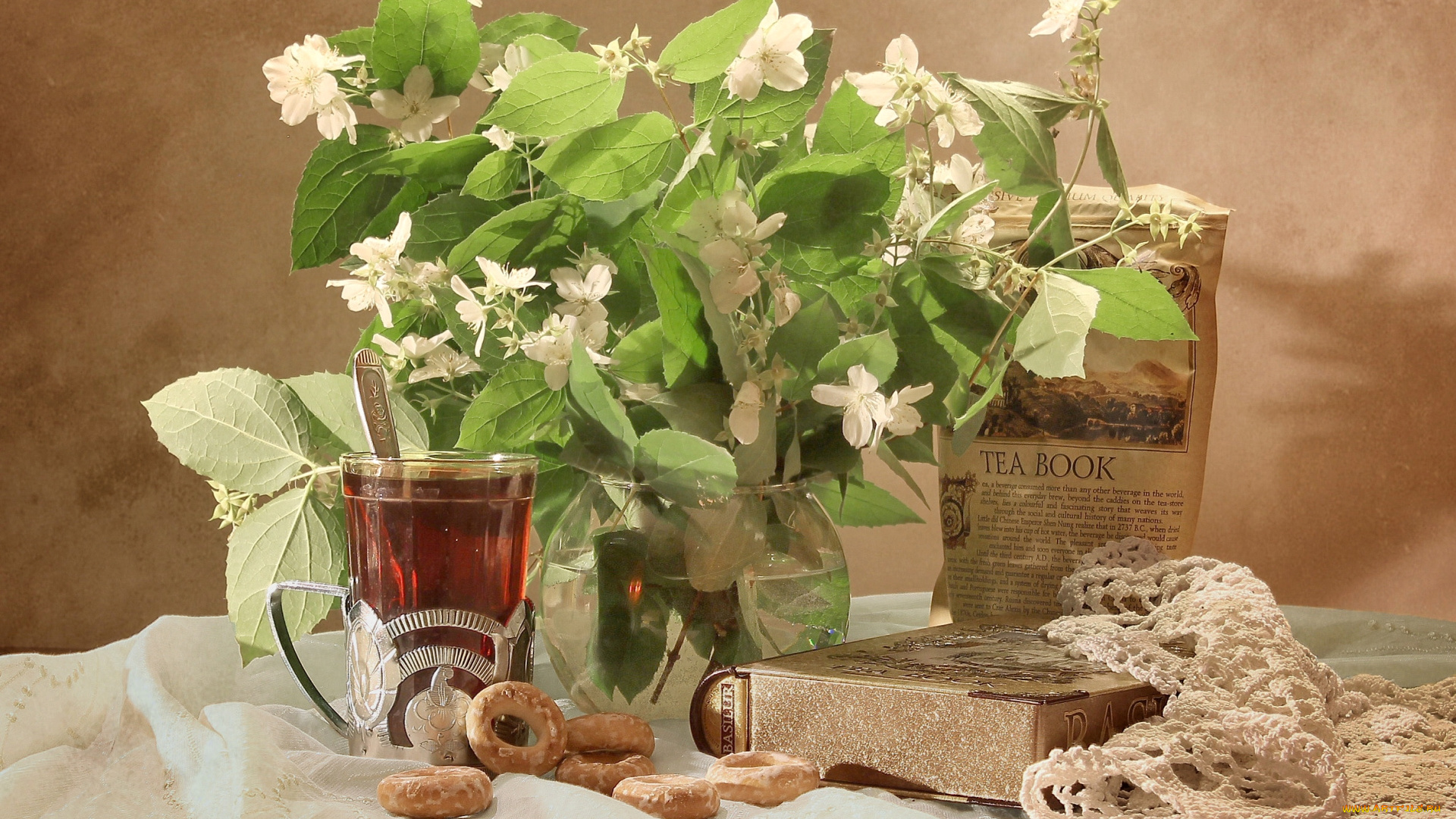 еда, натюрморт, сушки, чай, жасмин