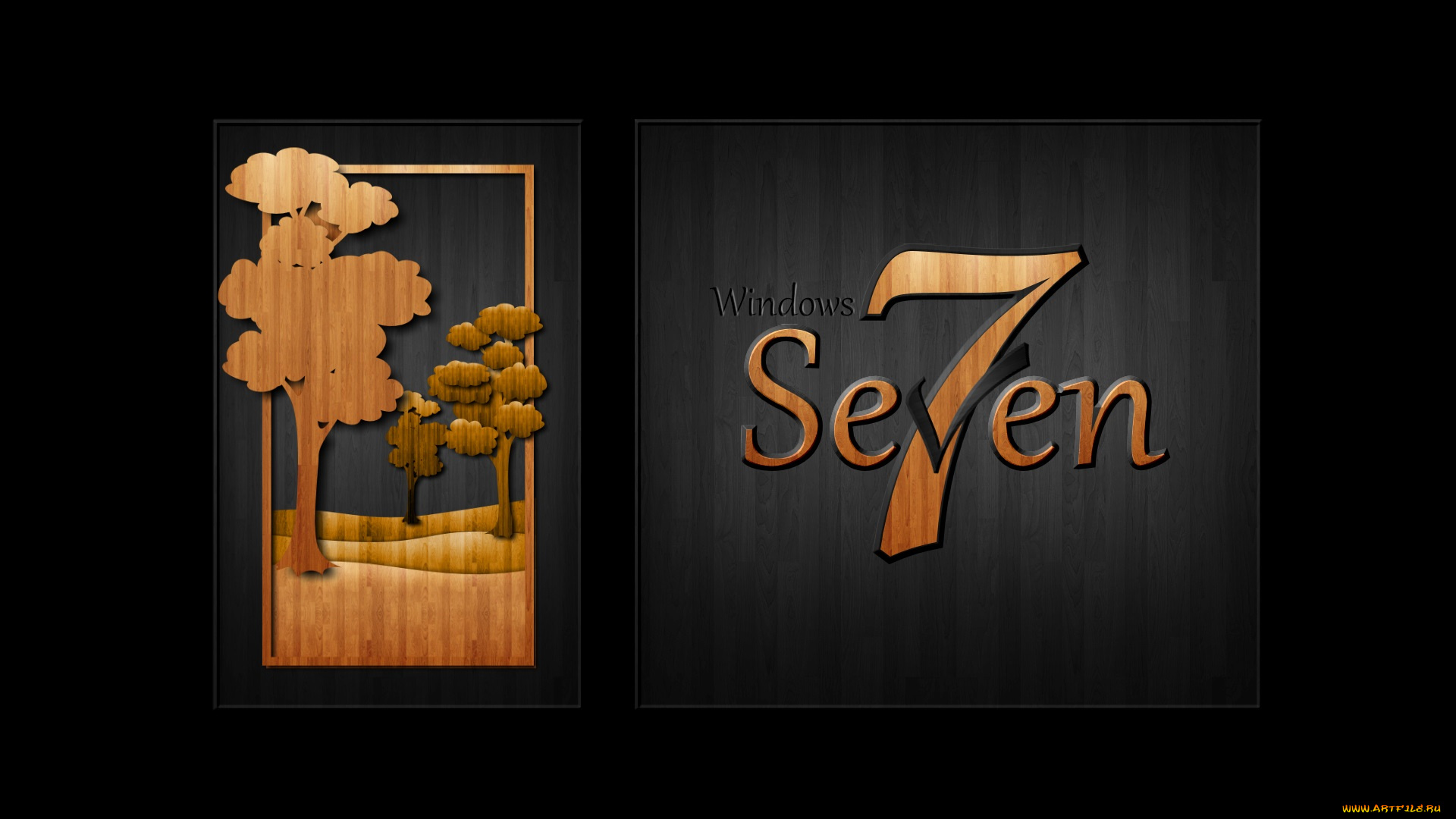 компьютеры, windows, 7, , vienna, деревья