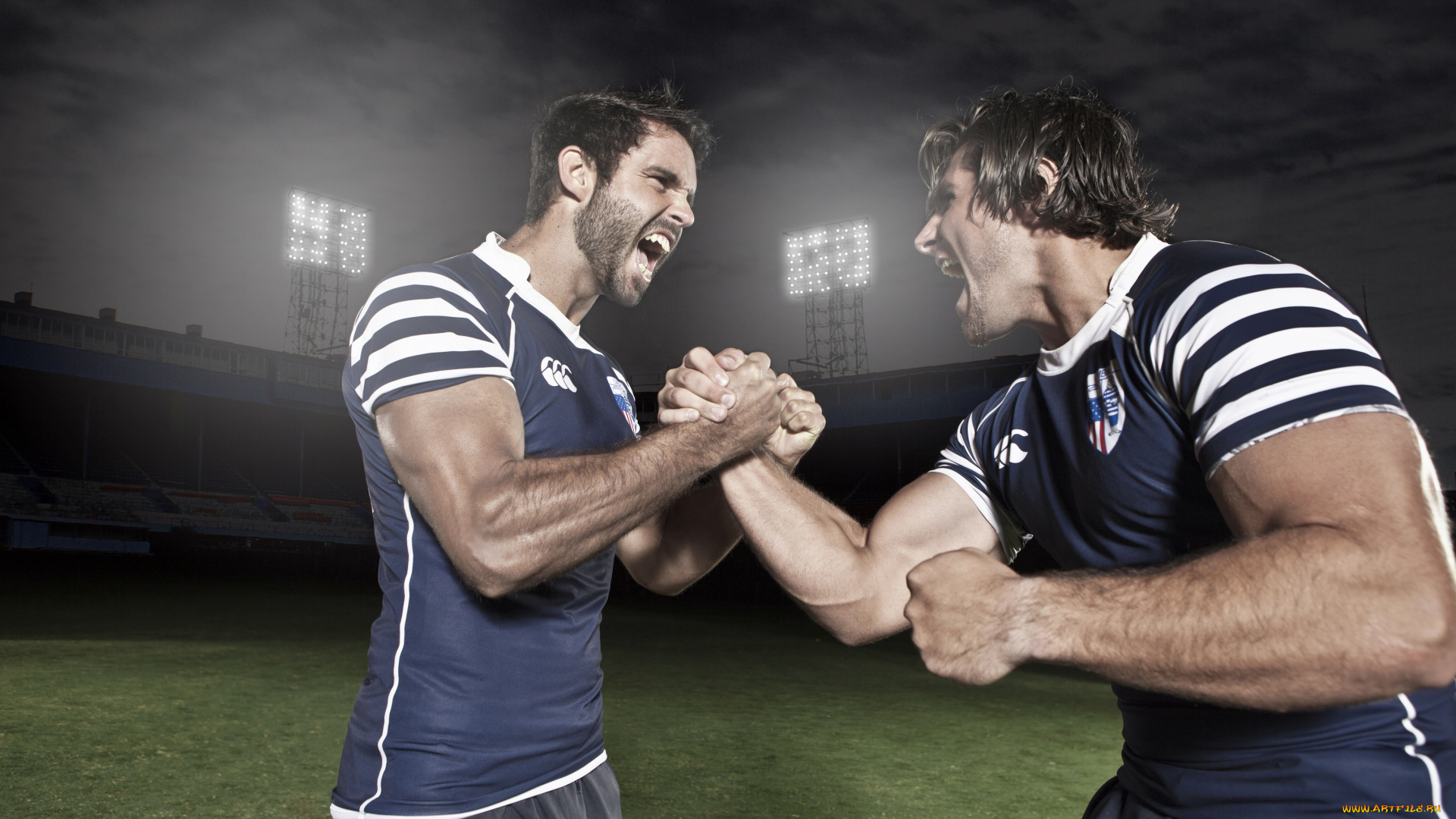 мужчины, -, unsort, стадион, спорт, ситуация, футбол, форма, рукопожатие, мускулы, приветствие