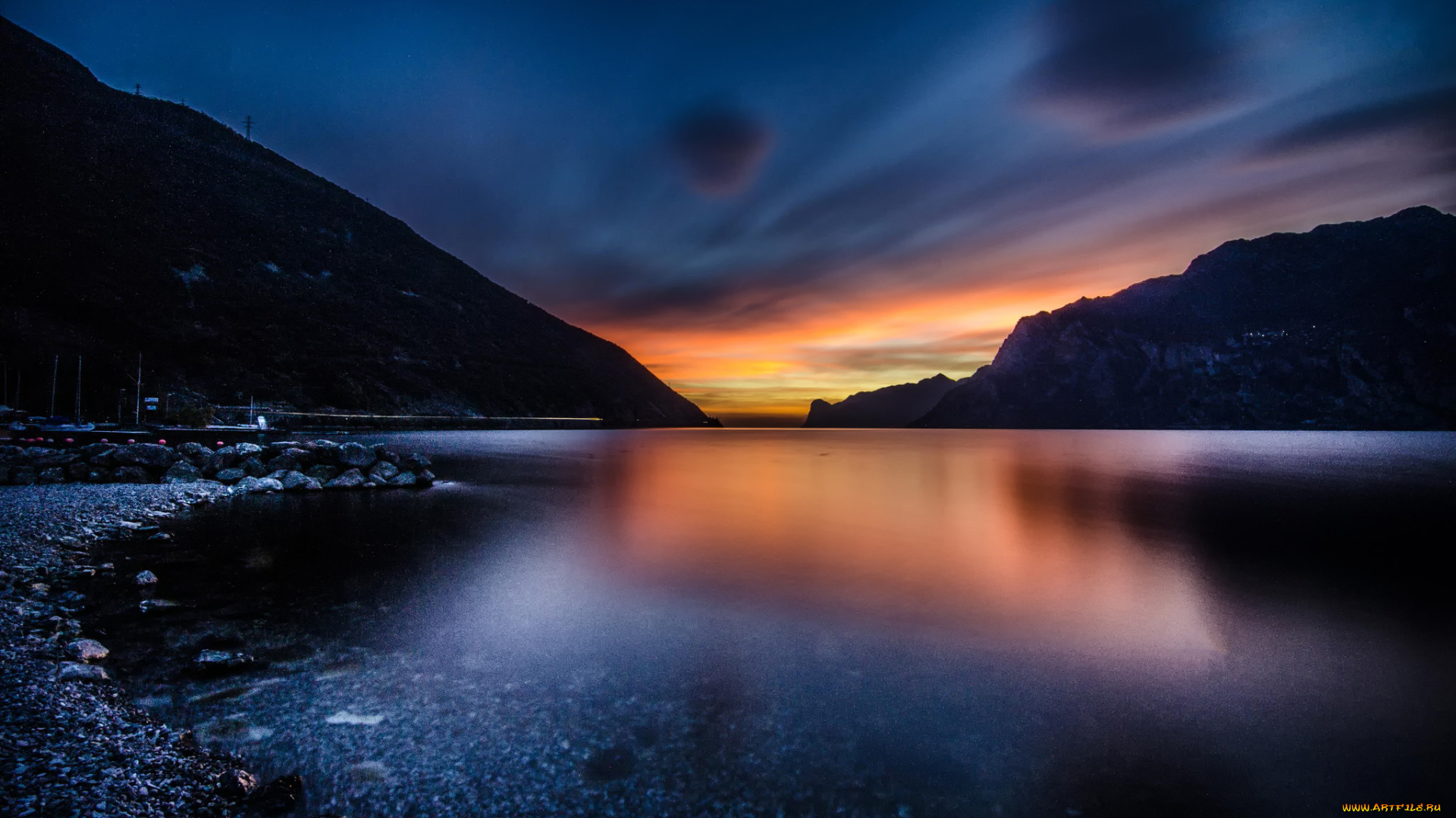 природа, восходы, закаты, закат, вечер, горы