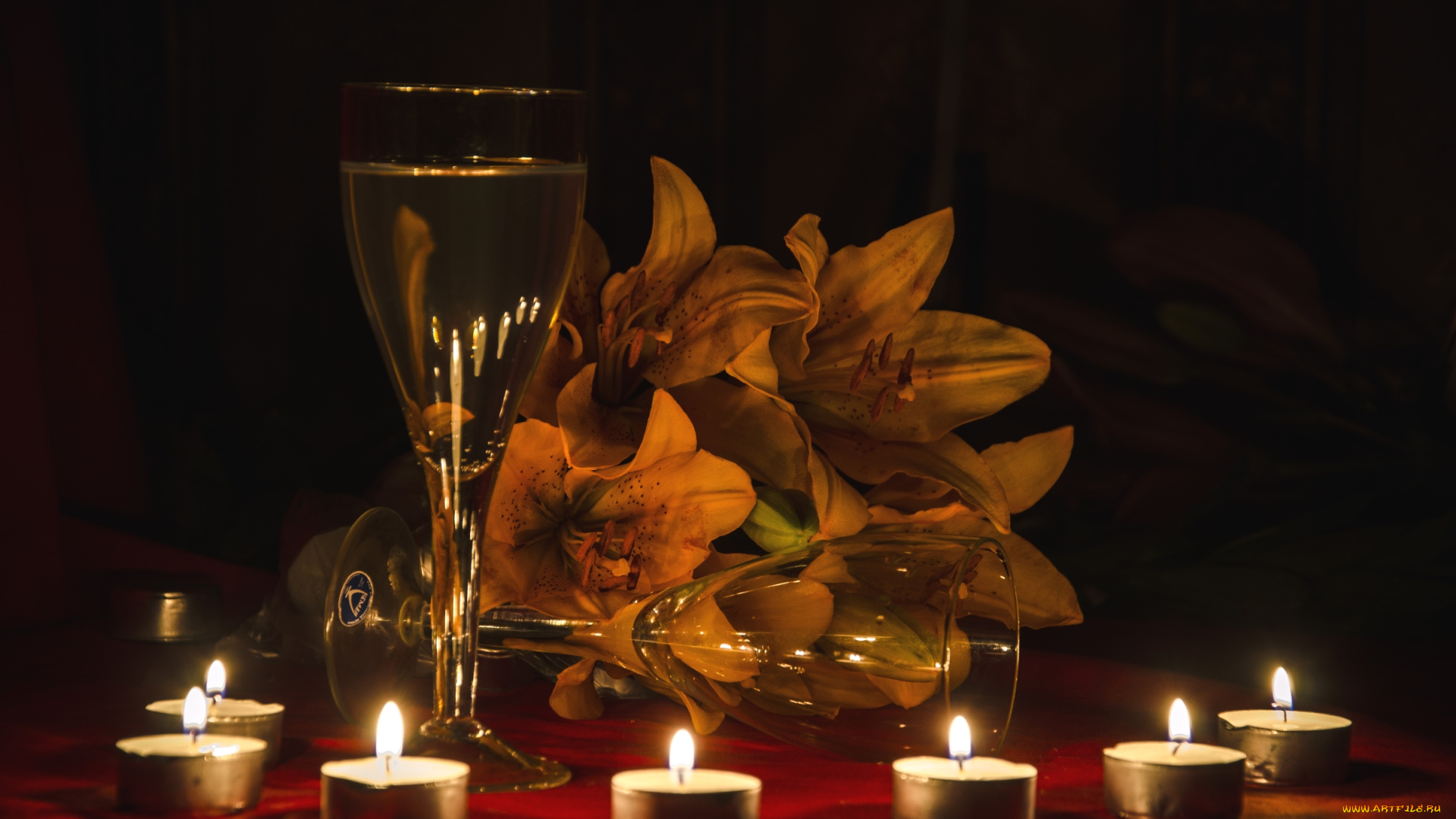 разное, свечи, букет