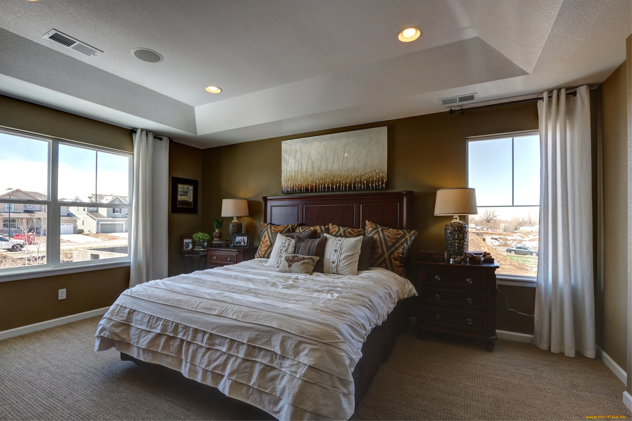 интерьер, спальня, кровать