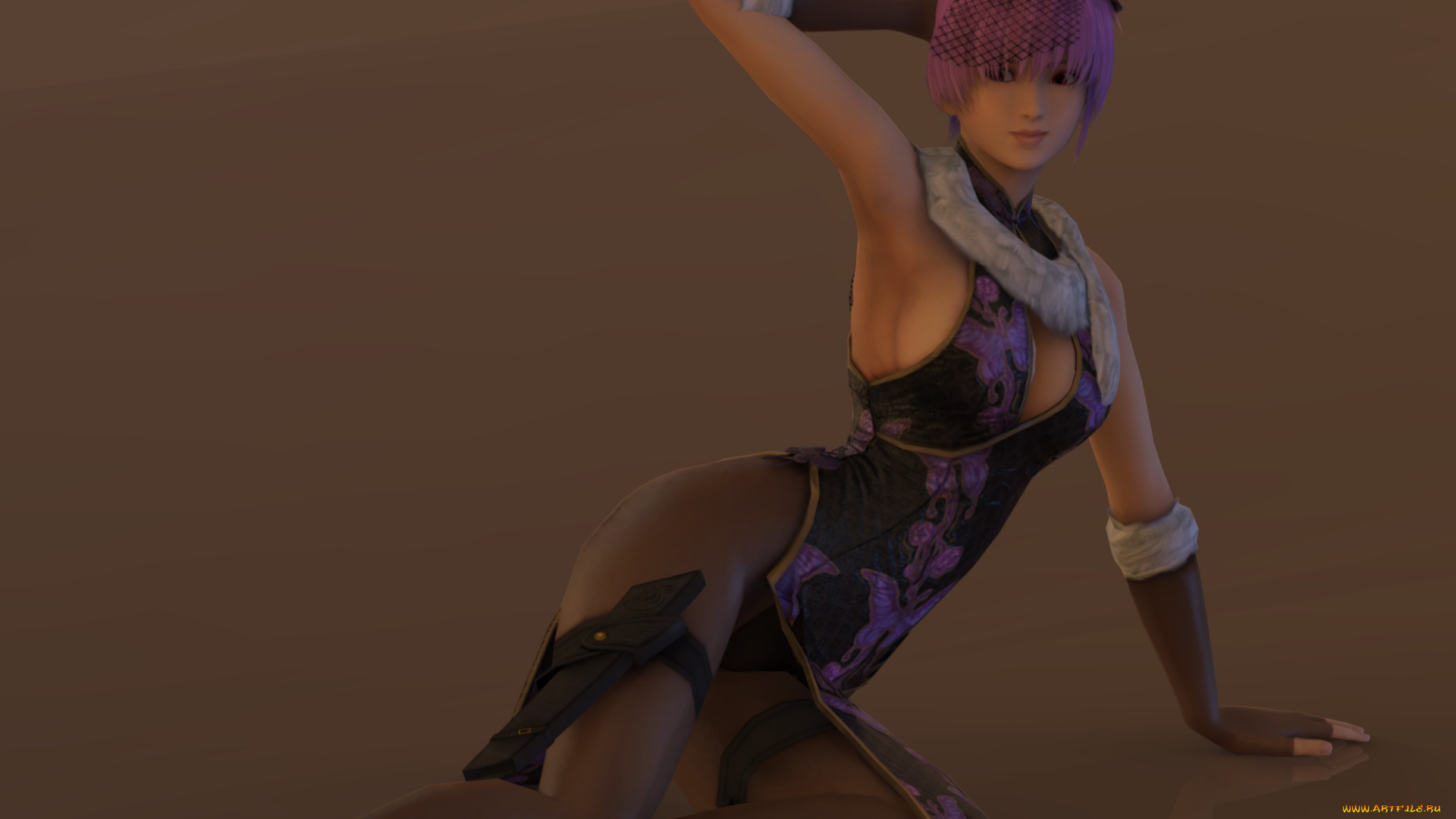 3д, графика, аниме, , anime, девушка, взгляд, фон