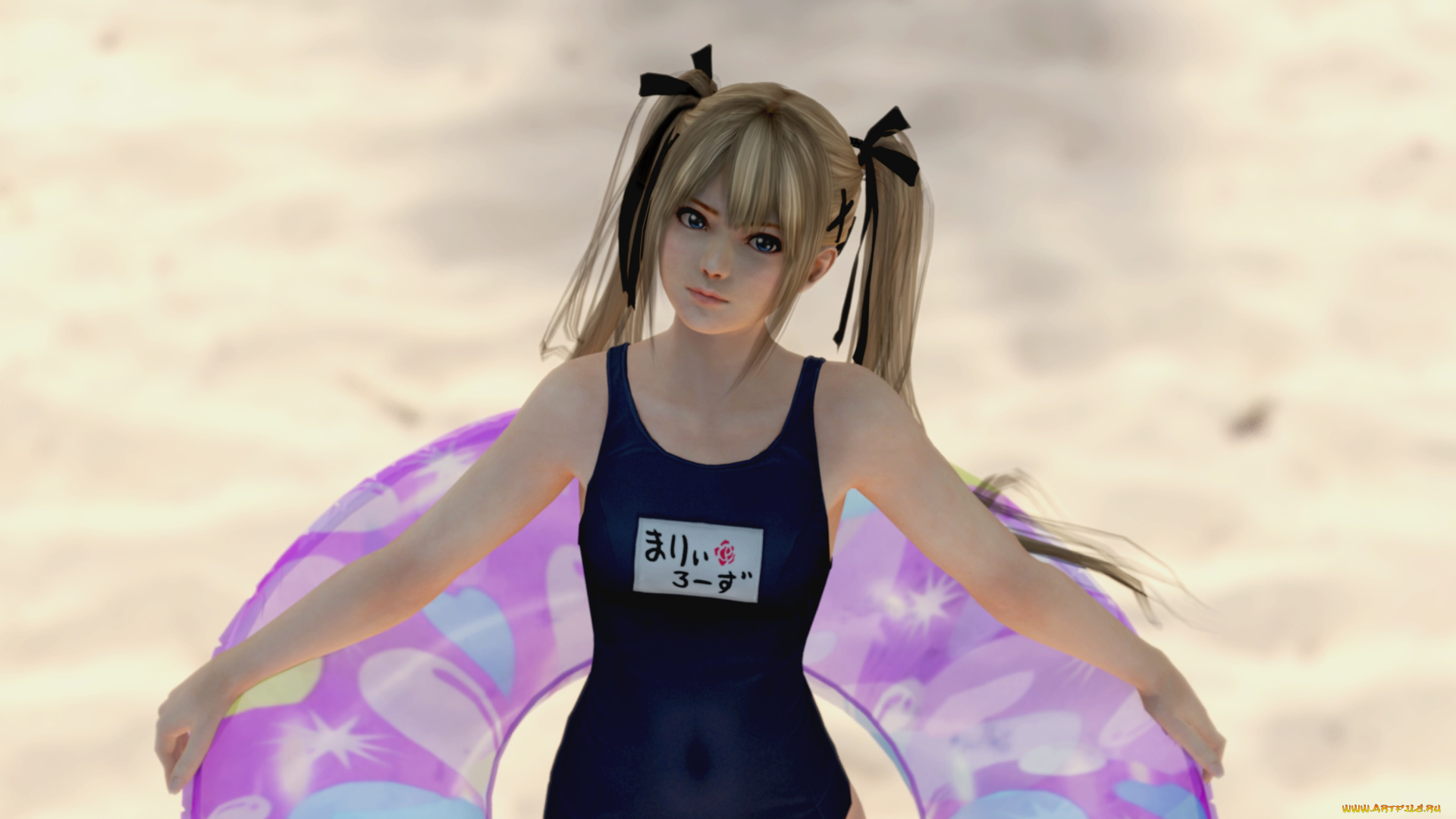 3д, графика, аниме, , anime, девушка, взгляд, фон