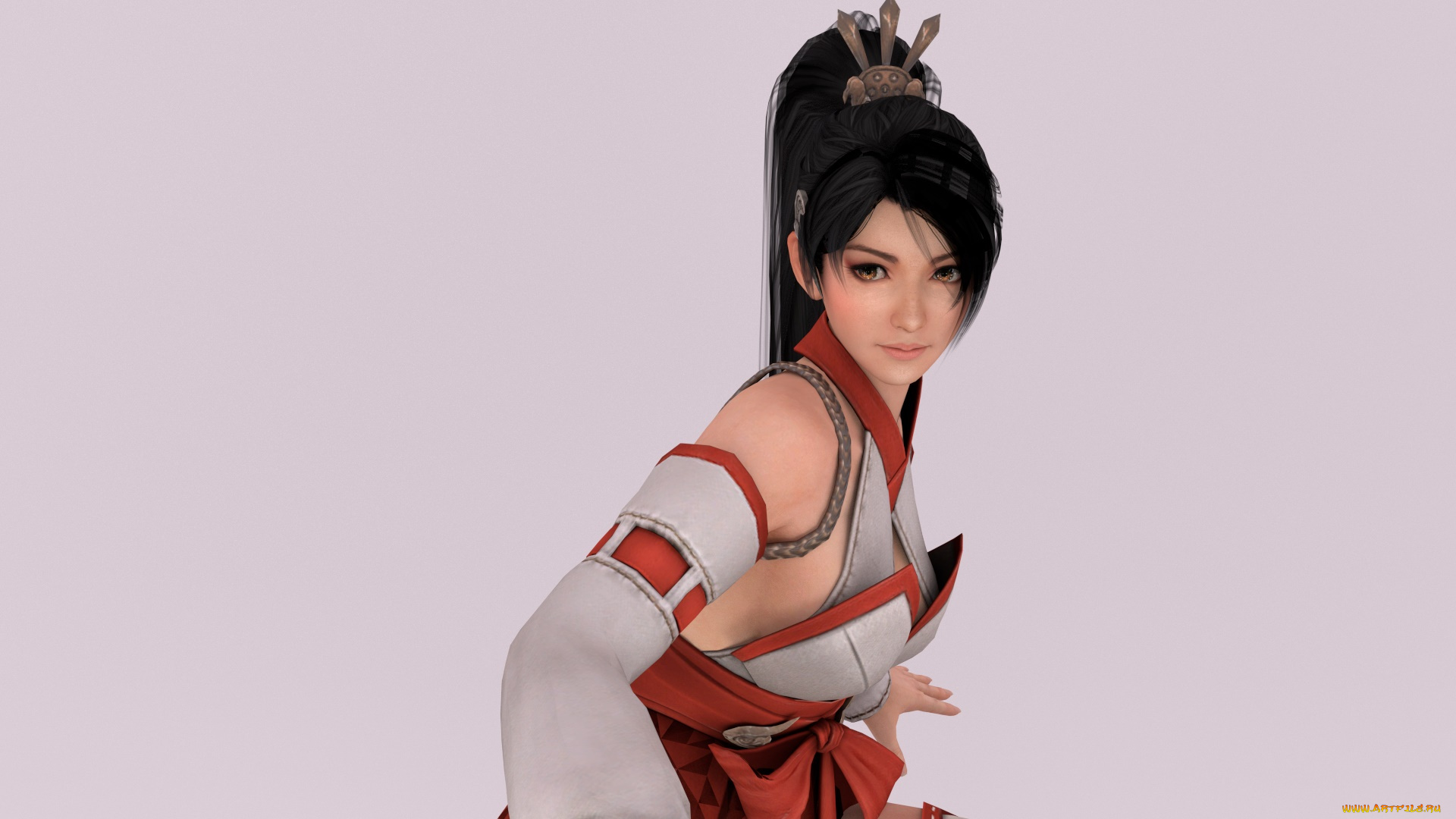 3д, графика, аниме, , anime, девушка, взгляд, фон