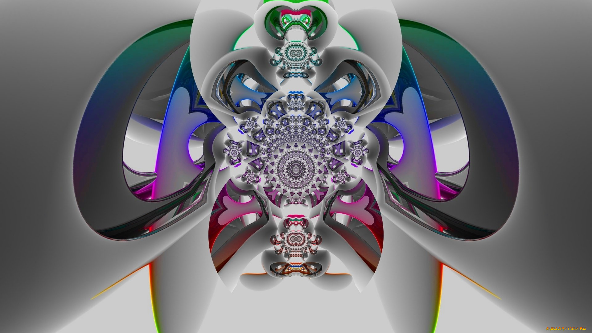 3д, графика, фракталы, , fractal, узор, фон, цвета