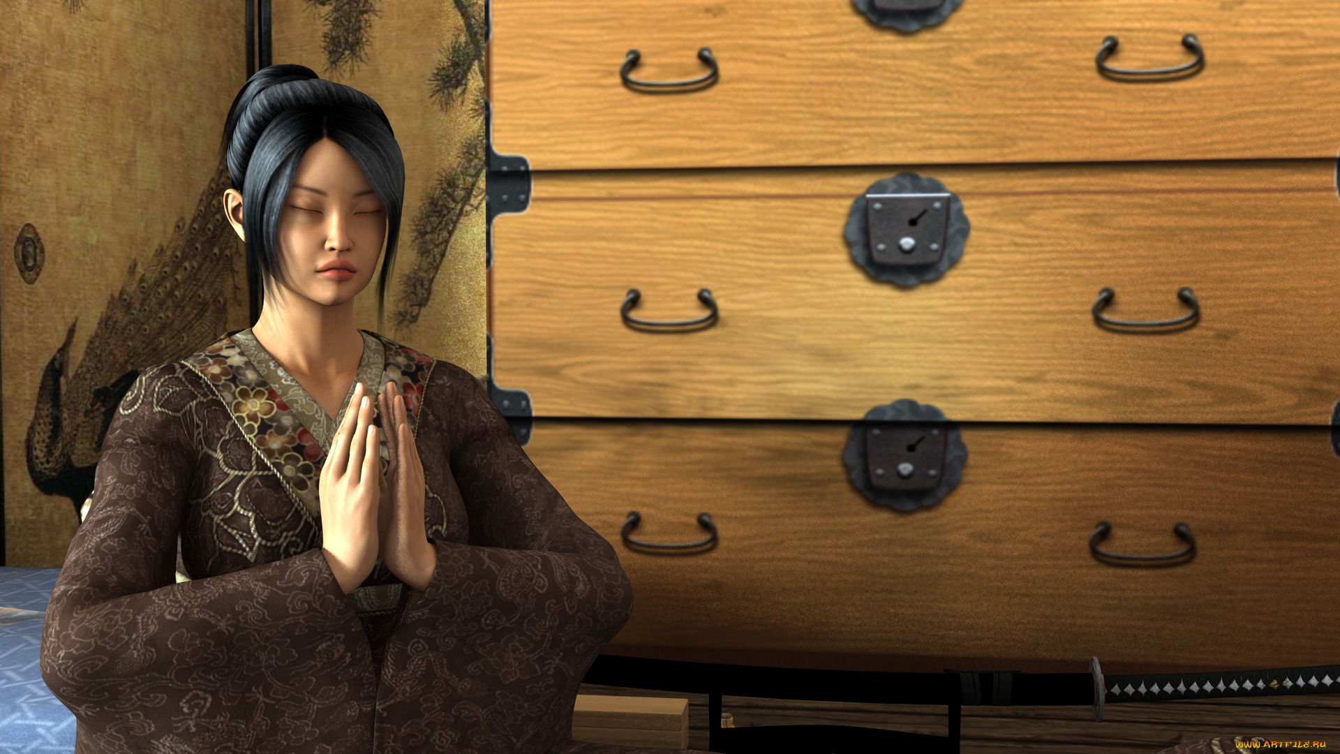 3д, графика, люди, , people, девушка, взгляд, фон