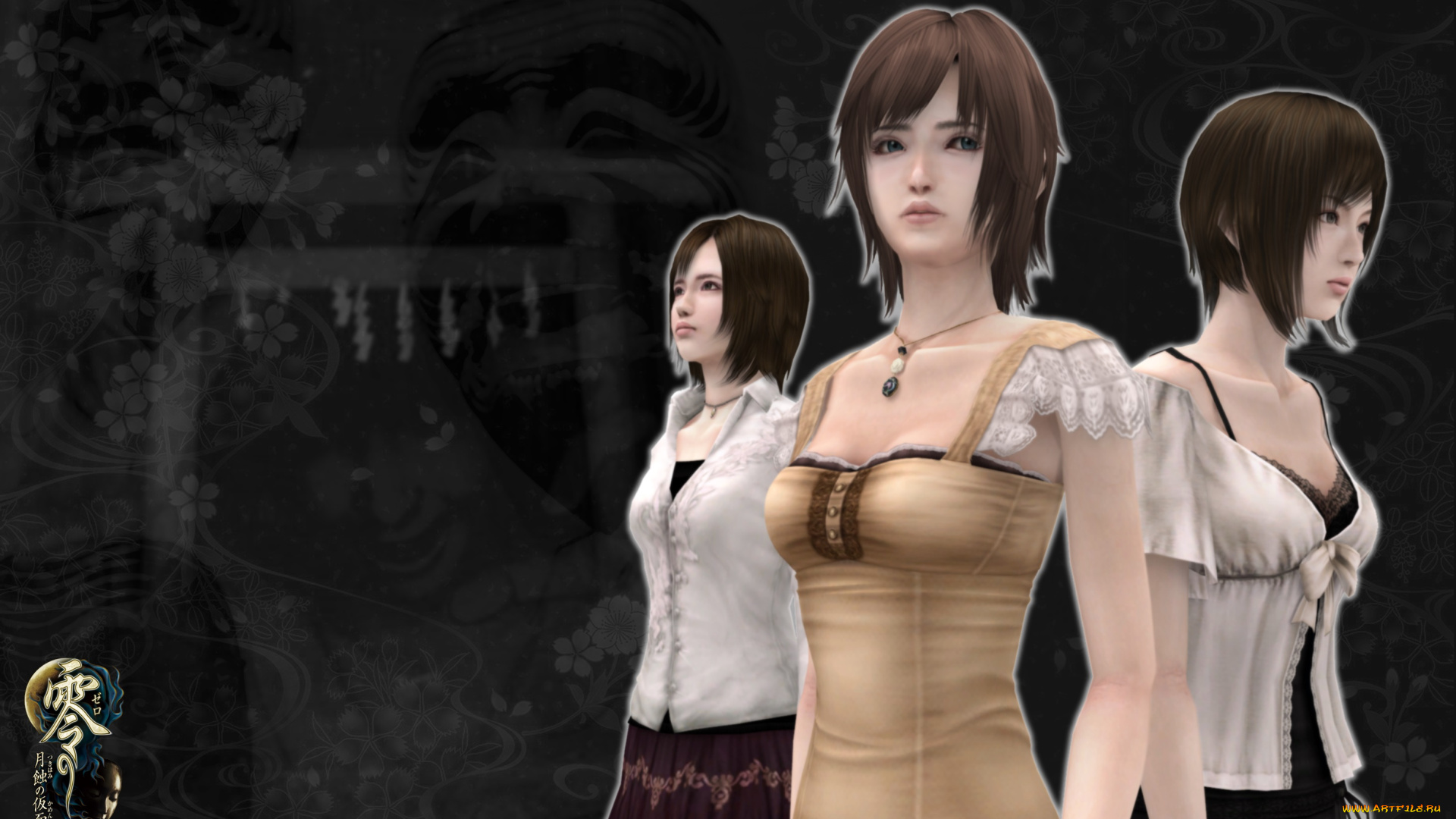 3д, графика, люди, , people, девушки, взгляд, фон