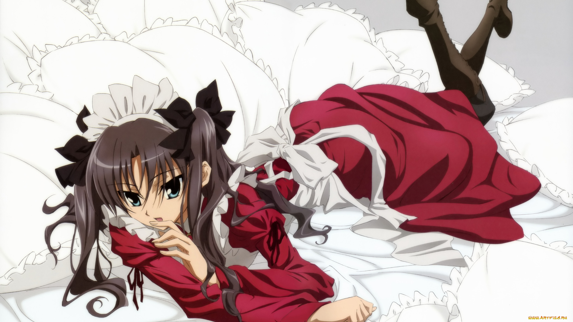 аниме, fate, stay, night, tohsaka, rin, арт, девушка, рин