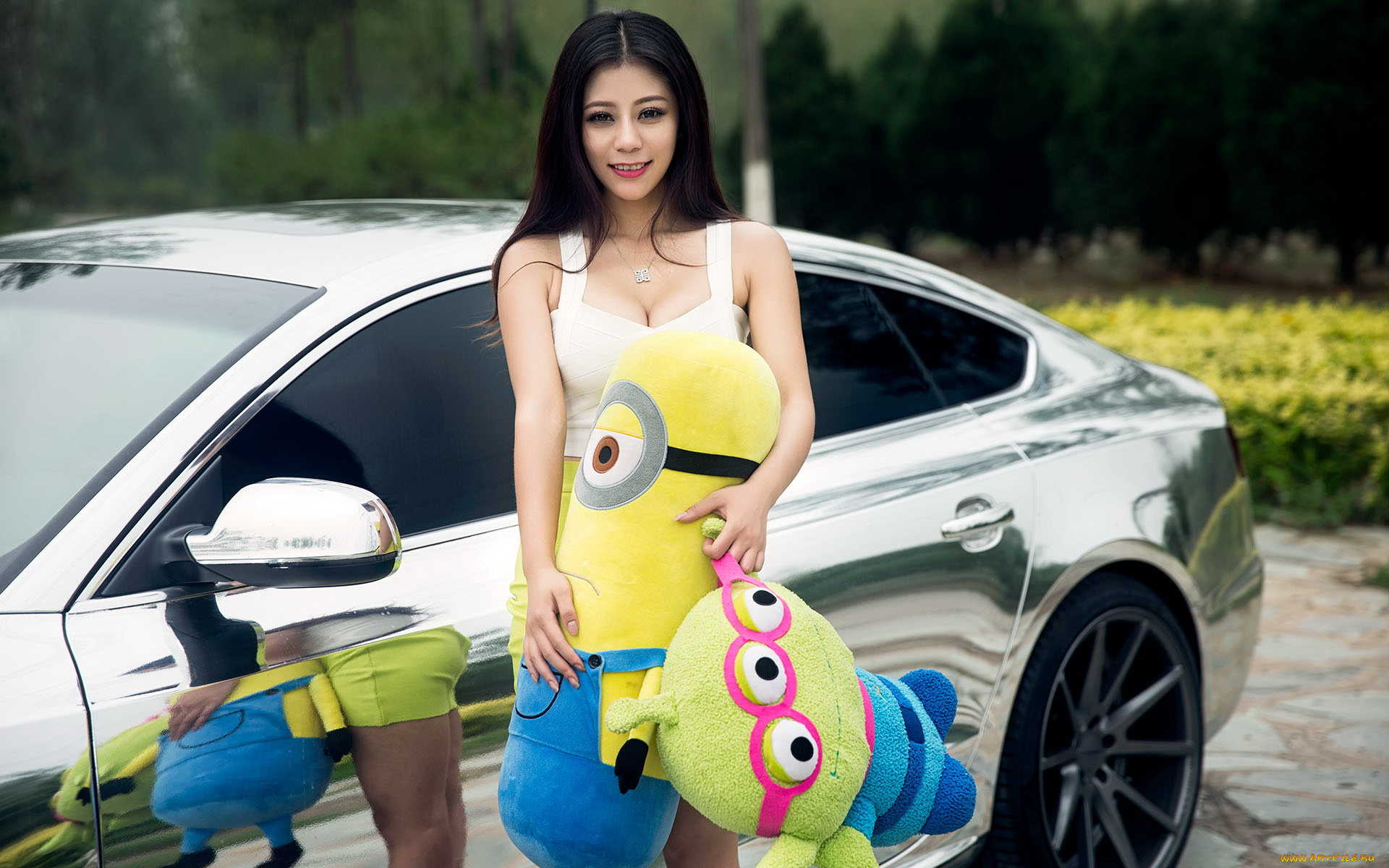 автомобили, -авто, с, девушками, автомобиль, фон, взгляд, девушка