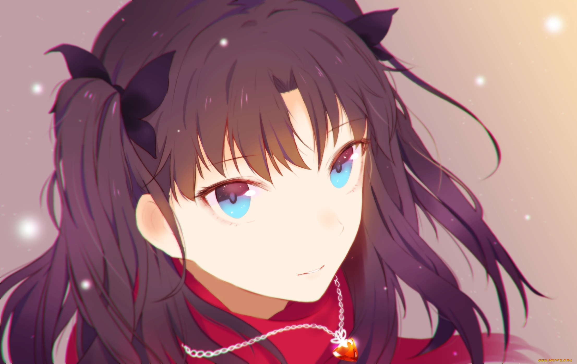 аниме, fate, stay, night, stay, night, tohsaka, rin, heart, z603458jj6, арт, девушка, тосока, рин, взгялд