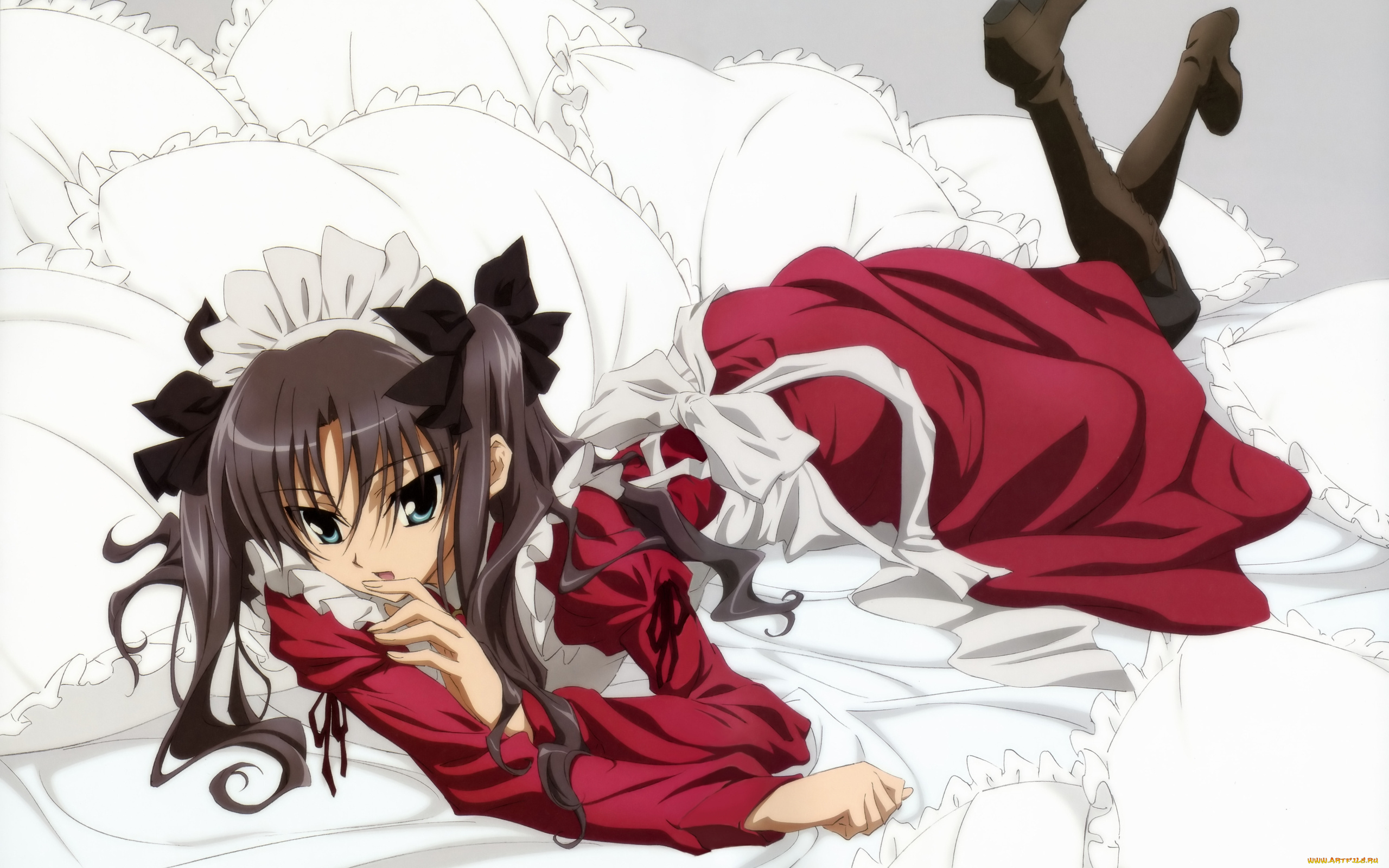 аниме, fate, stay, night, tohsaka, rin, арт, девушка, рин