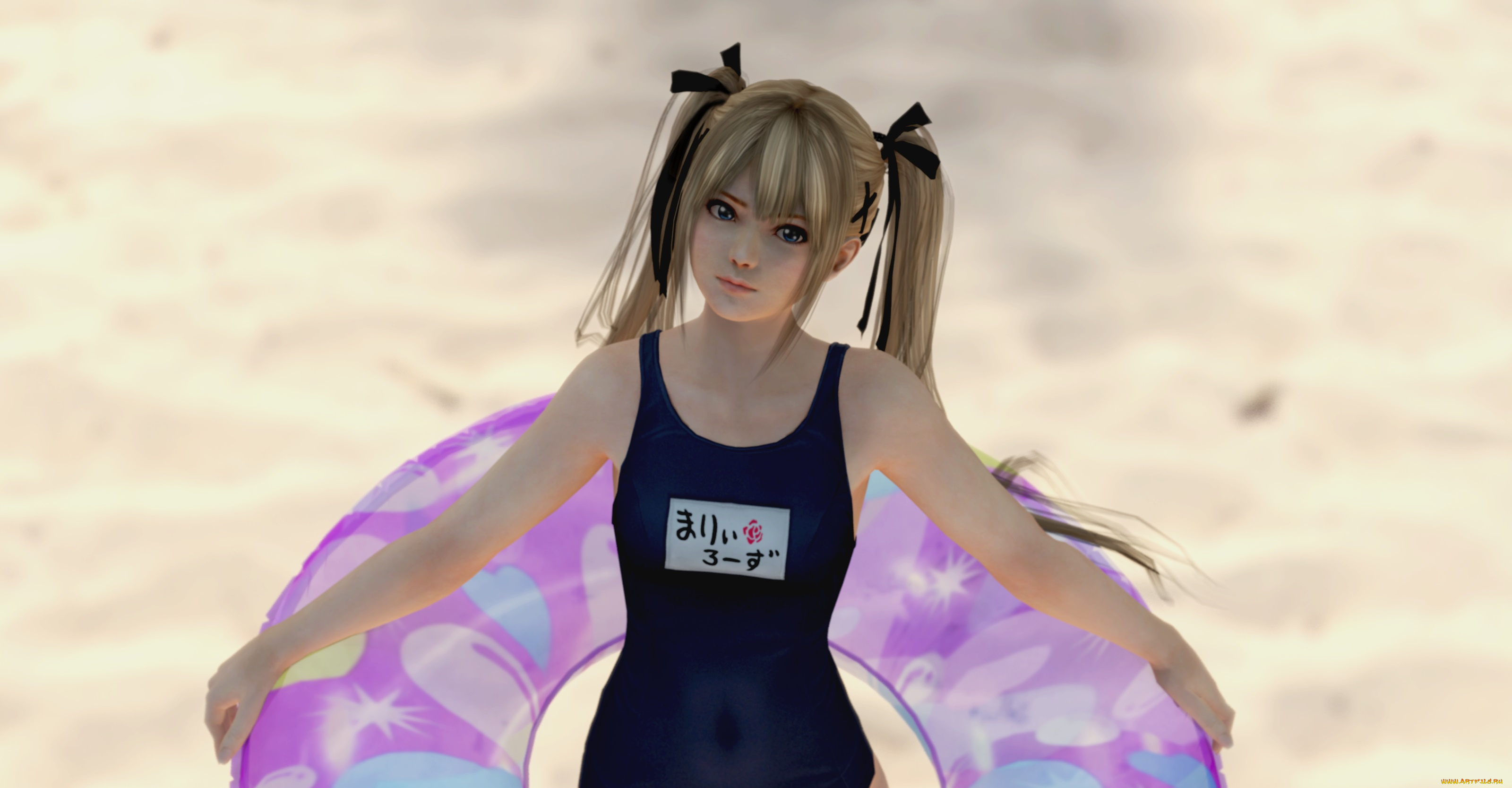 3д, графика, аниме, , anime, девушка, взгляд, фон