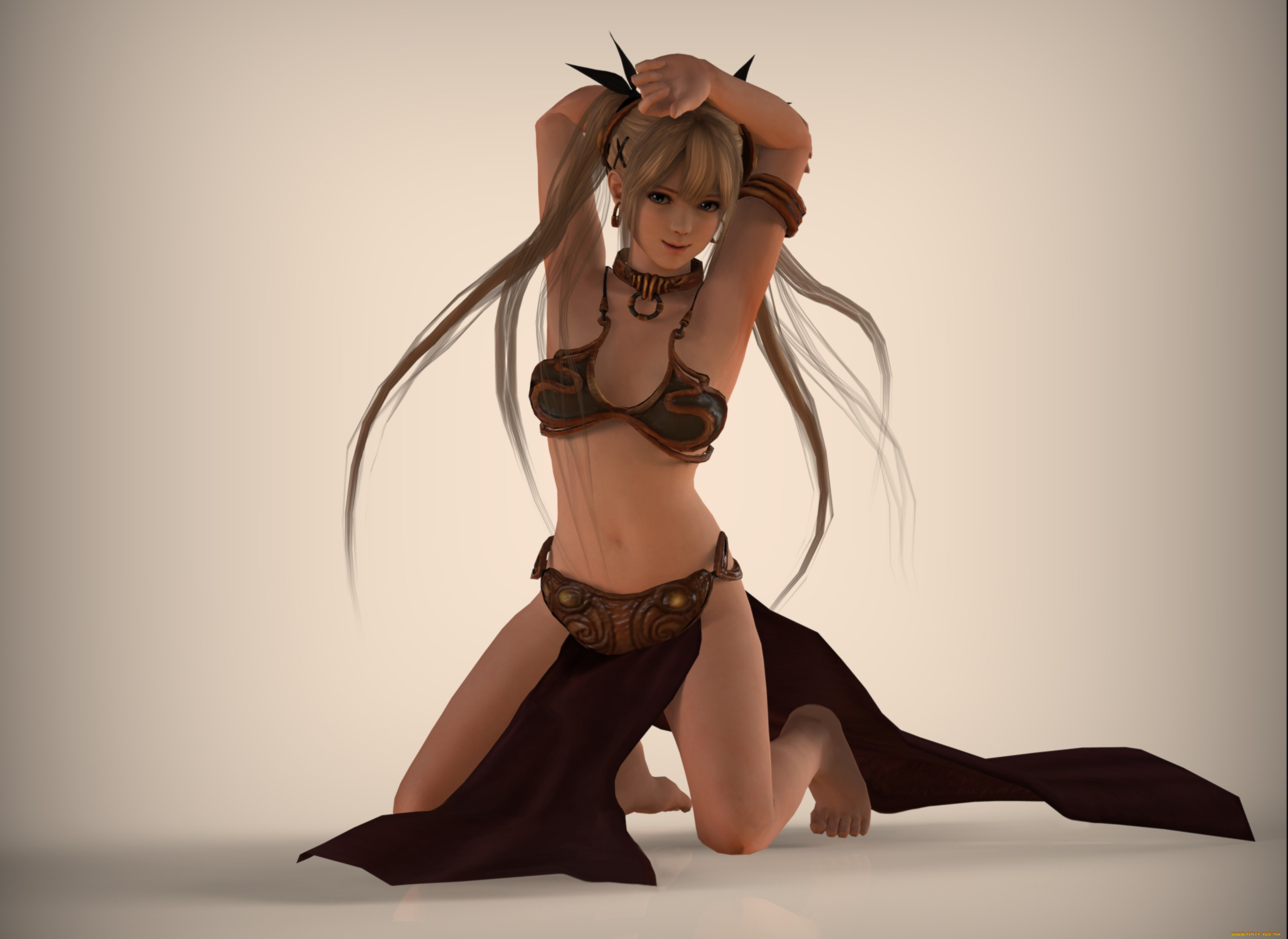 3д, графика, аниме, , anime, девушка, взгляд, фон