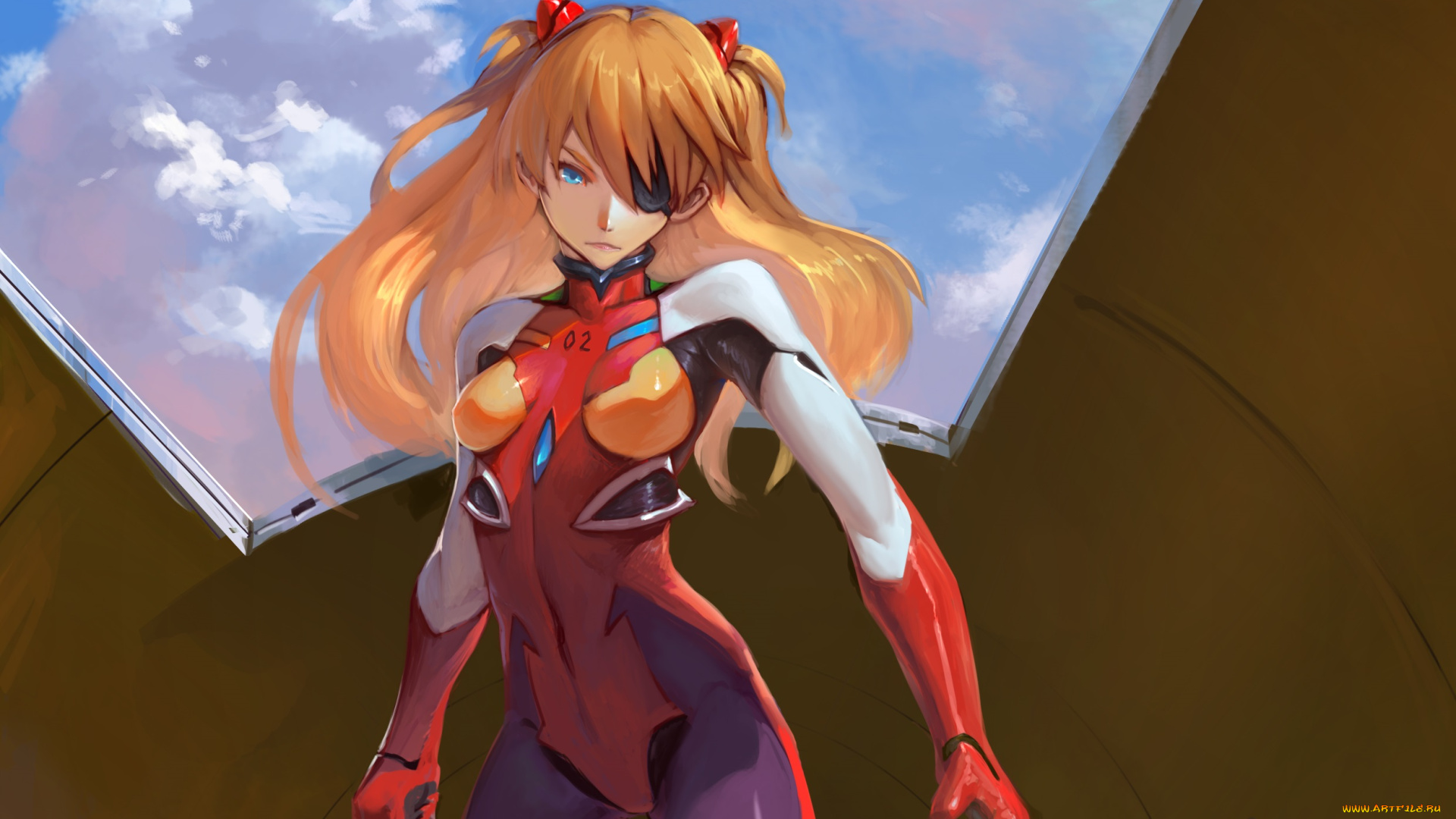 аниме, evangelion, девушка