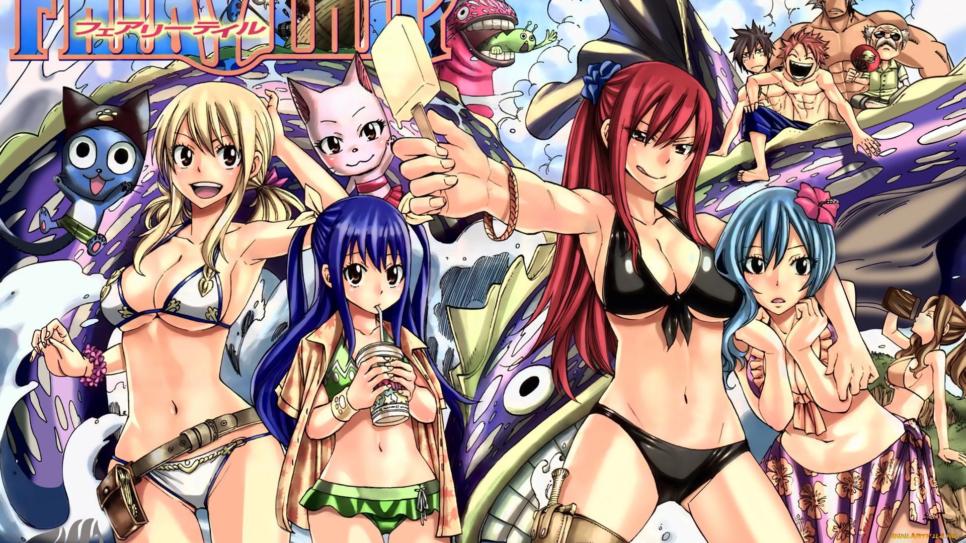 аниме, fairy, tail, персонажи