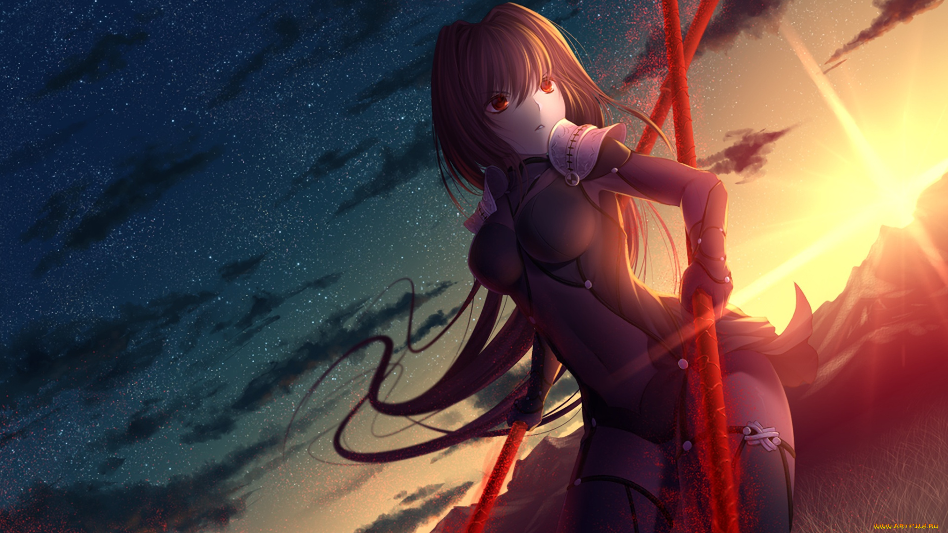 аниме, fate, stay, night, девушка