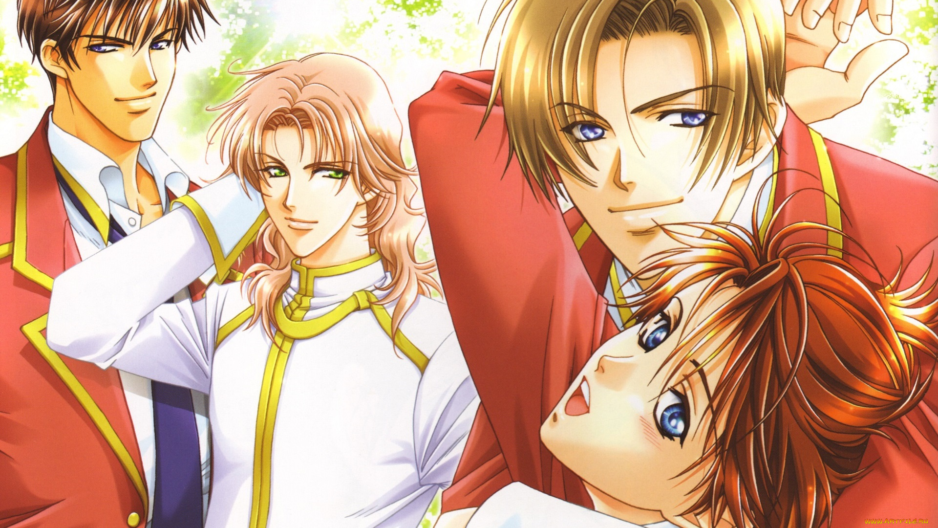 аниме, gakuen, heaven, сёнен-ай, райская, школа, парни