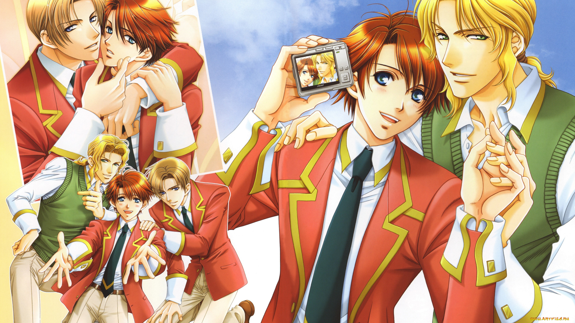 аниме, gakuen, heaven, сёнен-ай, райская, школа, парни