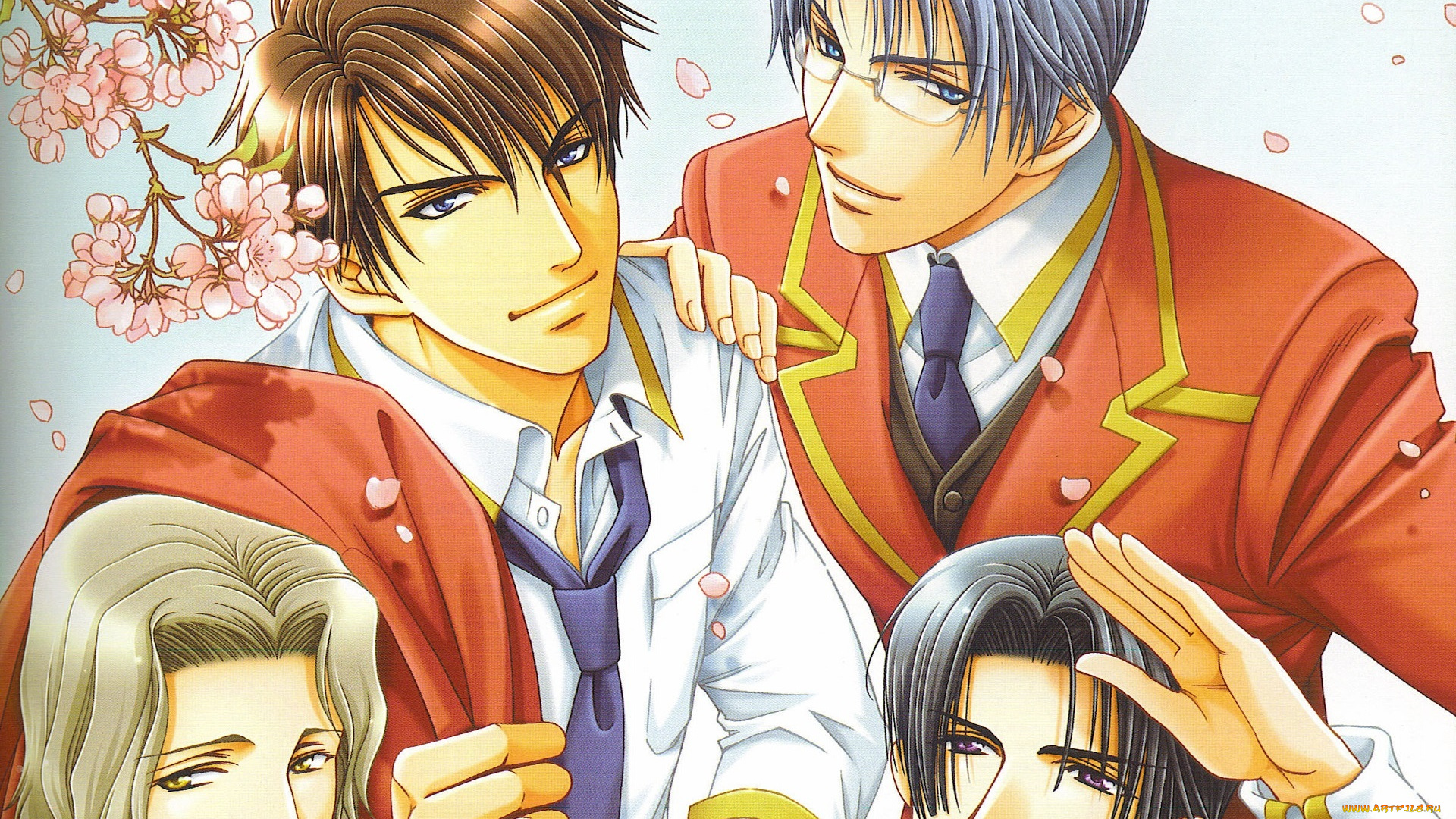 аниме, gakuen, heaven, сёнен-ай, райская, школа, парни