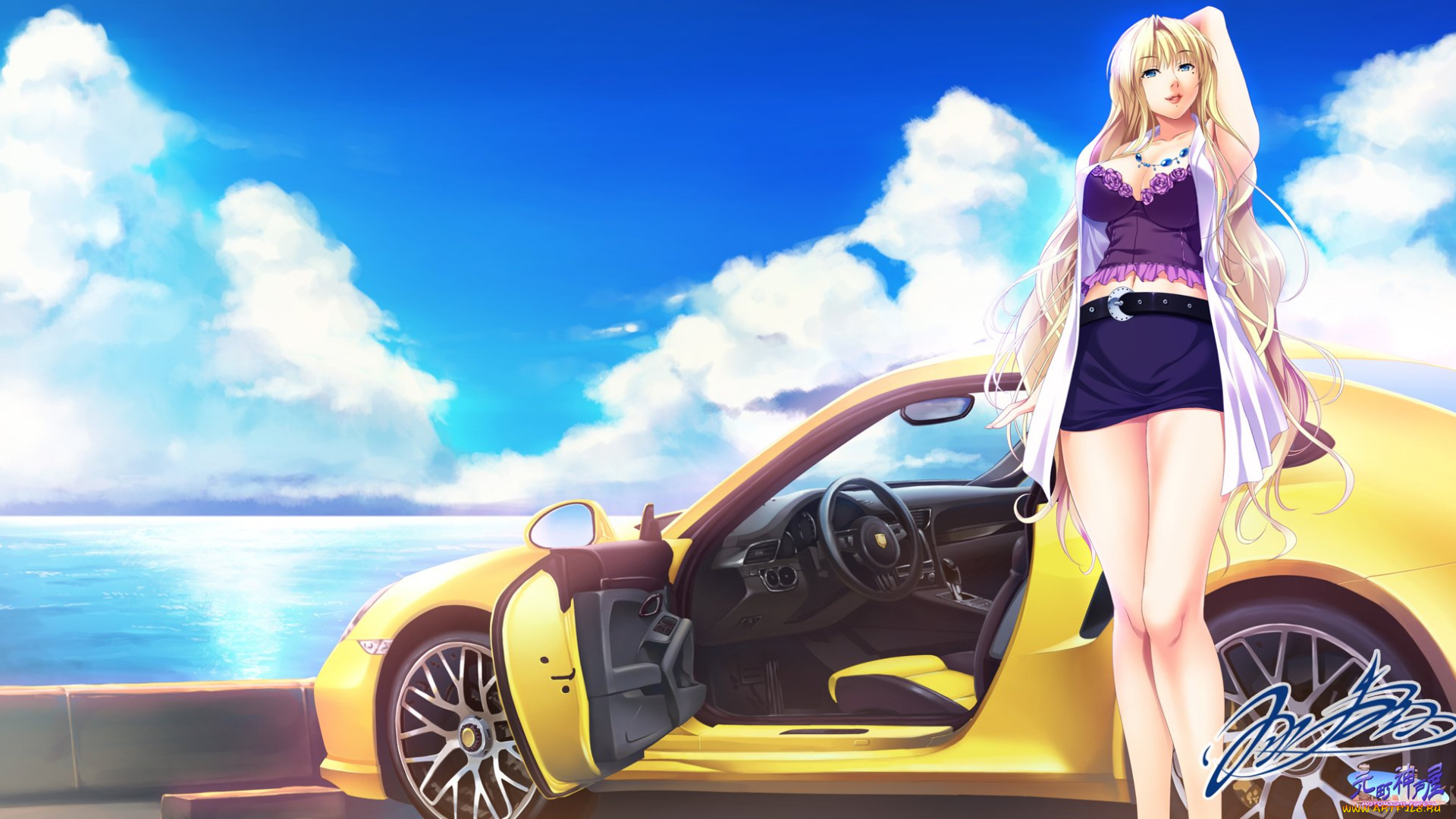 аниме, grisaia, no, kajitsu, девушка, авто