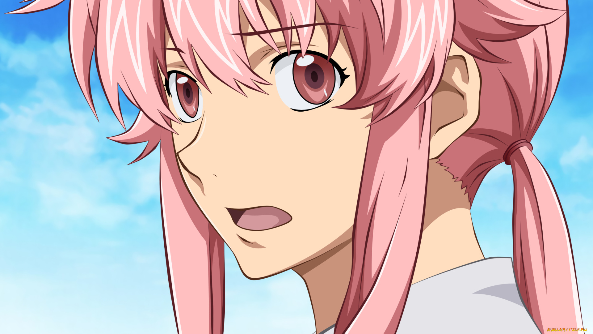 аниме, mirai, nikki, девушка